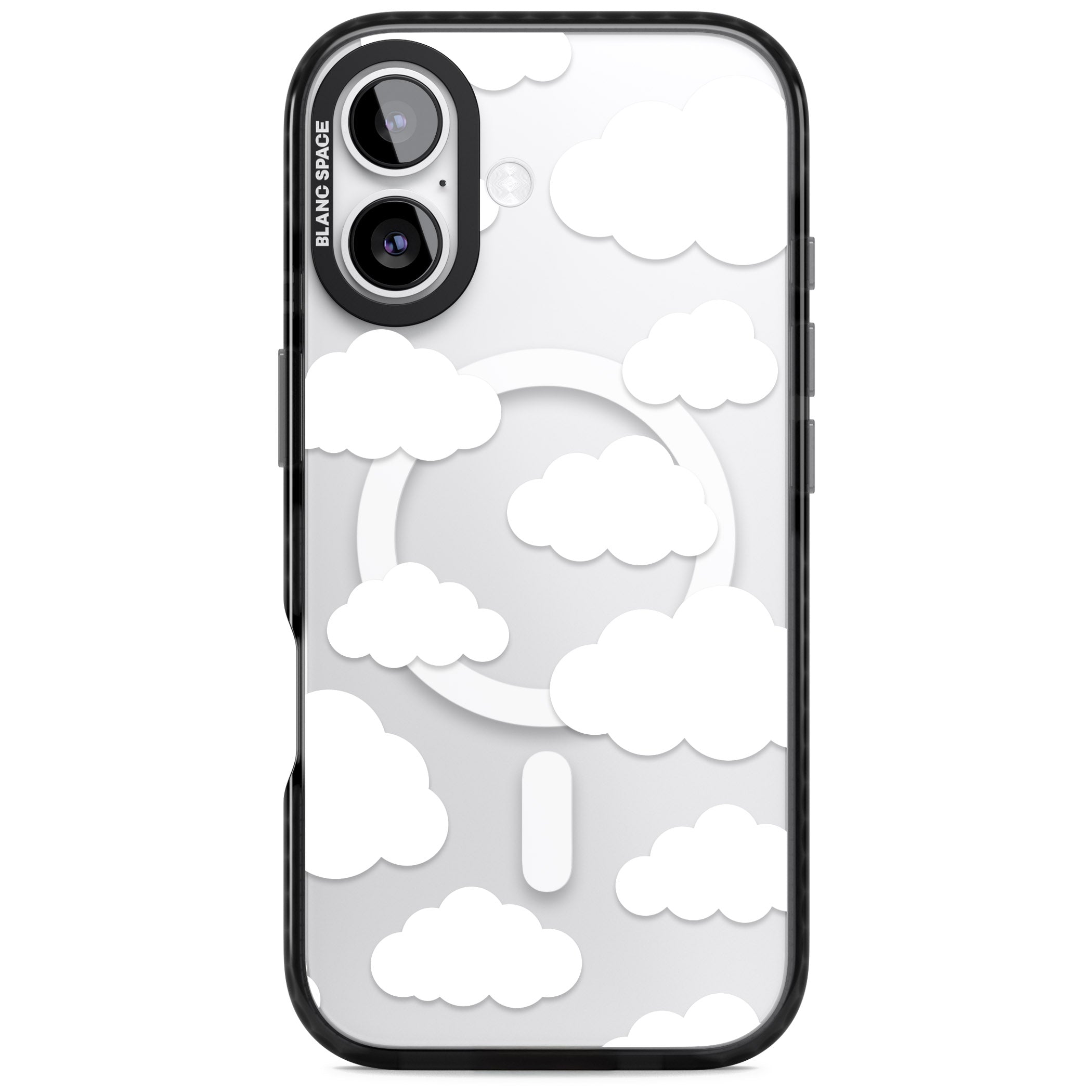 Cloud Pattern iPhone 17 Impact Pro Black Phone Case