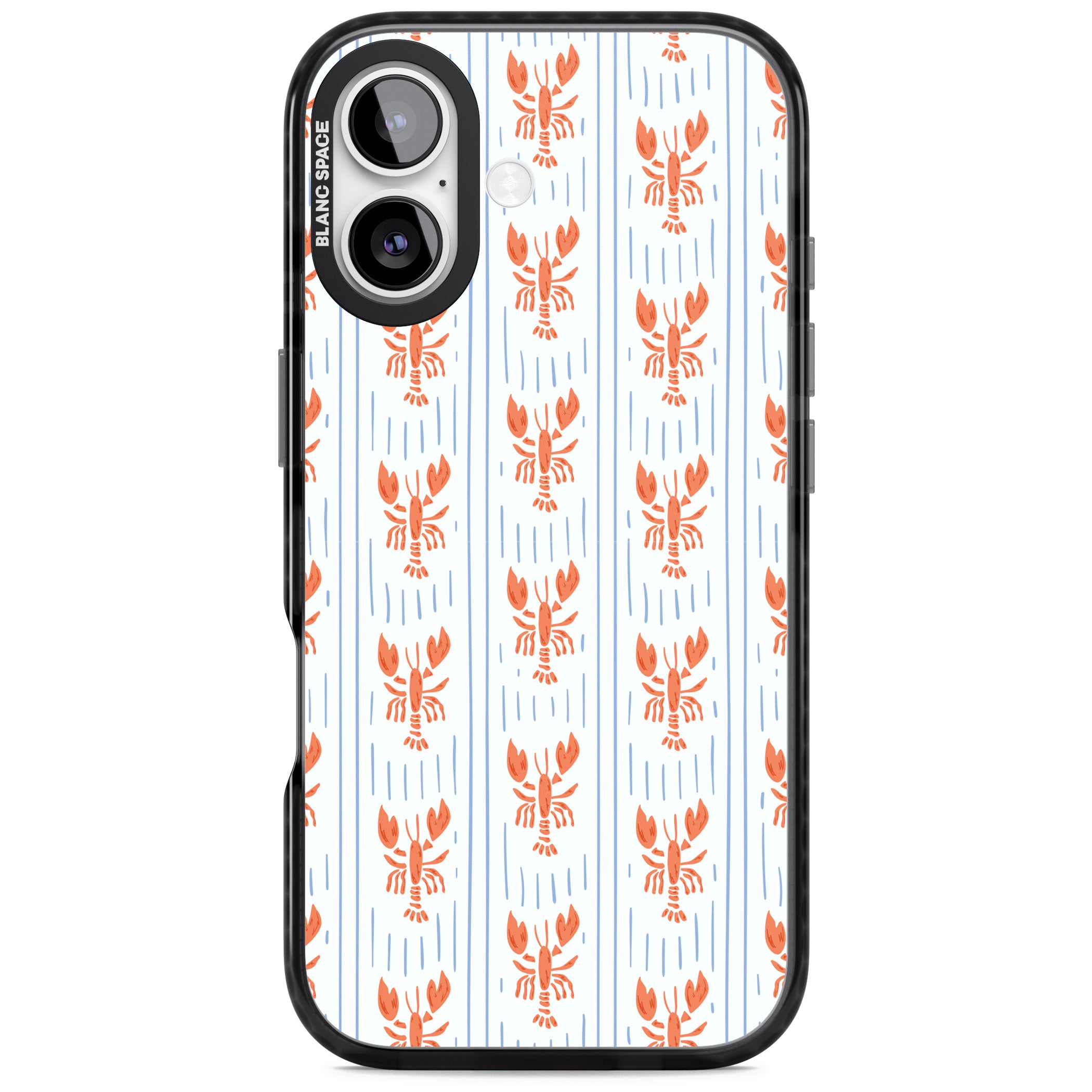 Lobster Stripes iPhone 17 Impact Pro Black Phone Case