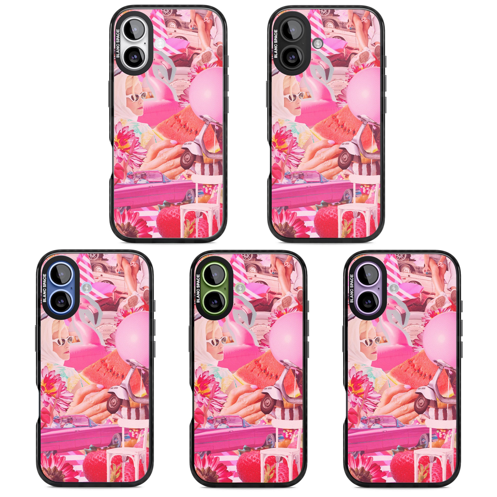 Retro Pink Glamour iPhone 17 Impact Pro Black Phone Case APT Impact Protection