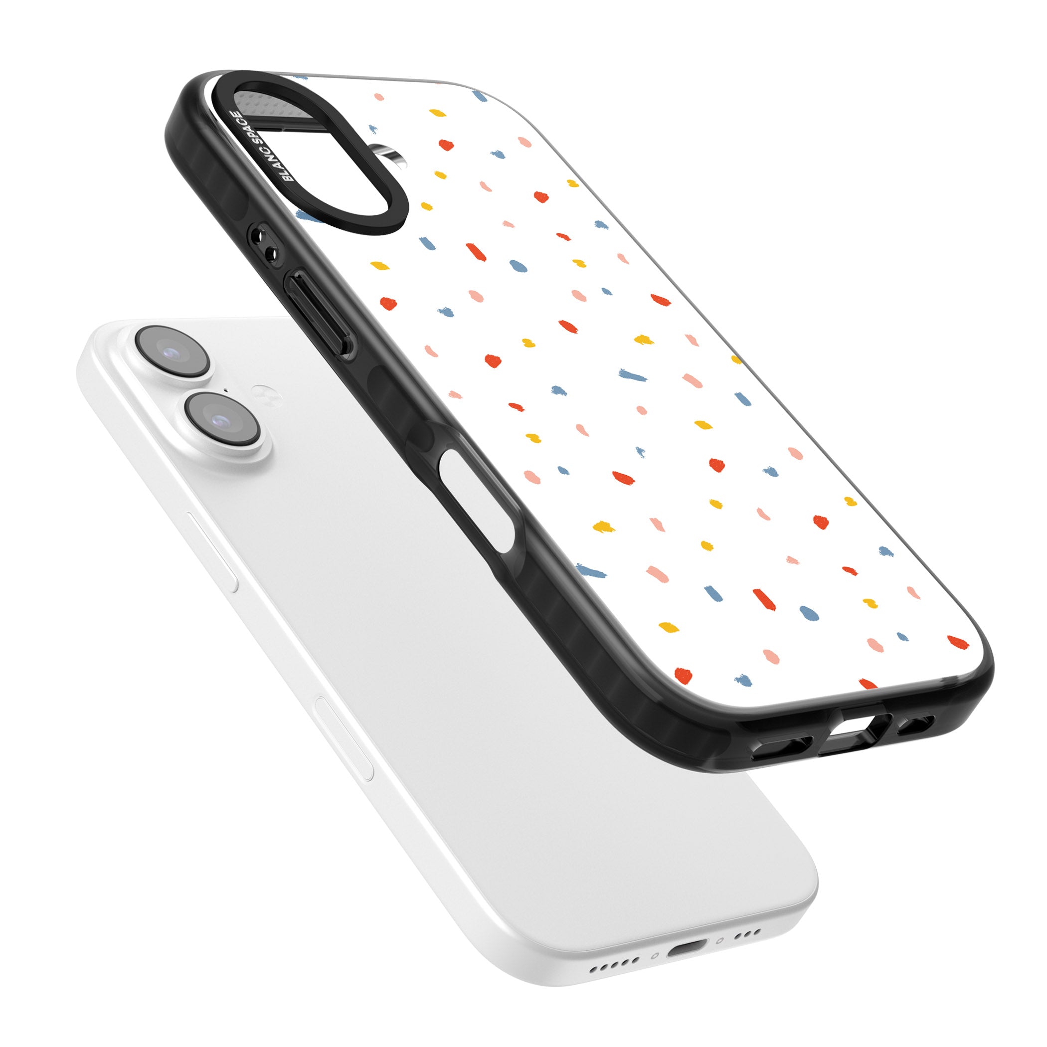 Confetti Speckle iPhone 17 Impact Pro Black Phone Case Colours
