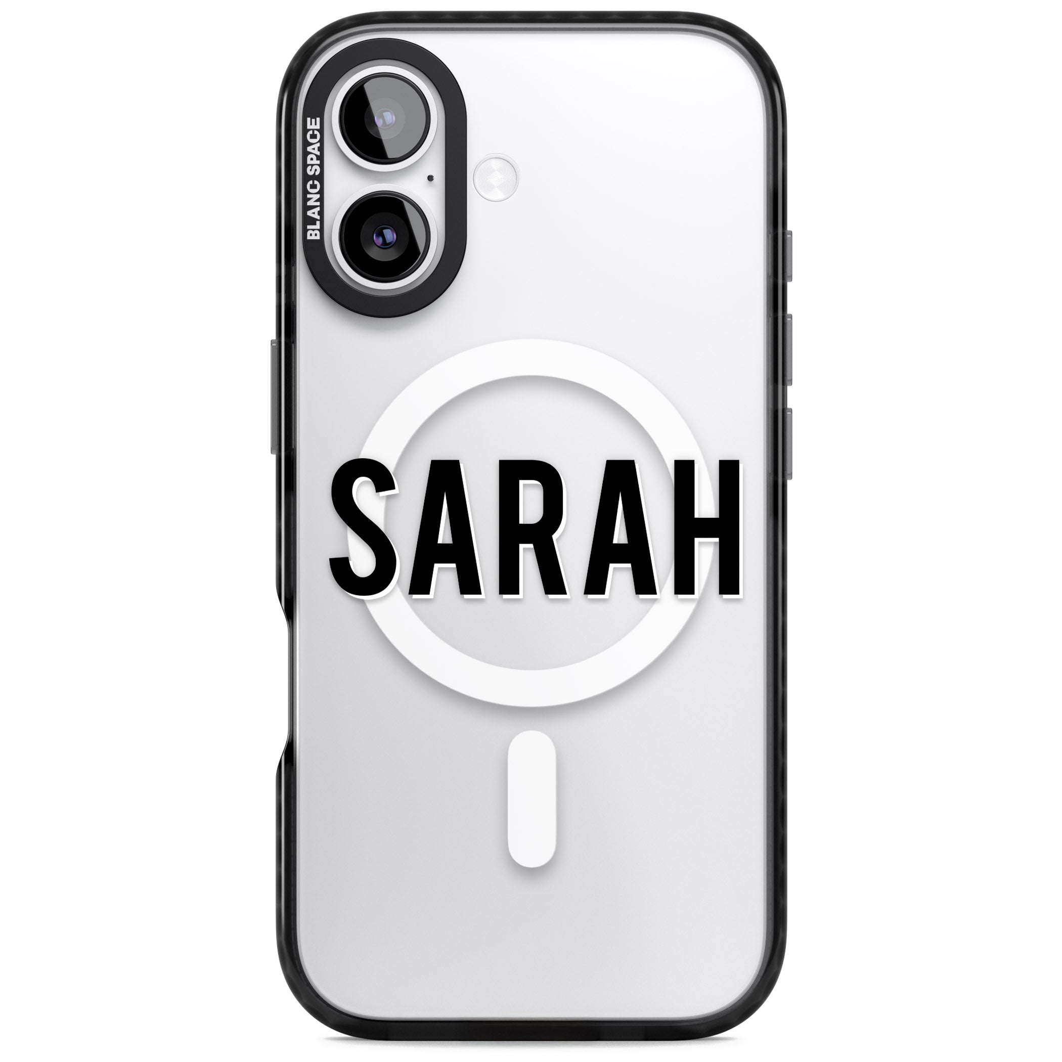 Personalised Clear Name iPhone 17 Impact Pro Black Phone Case