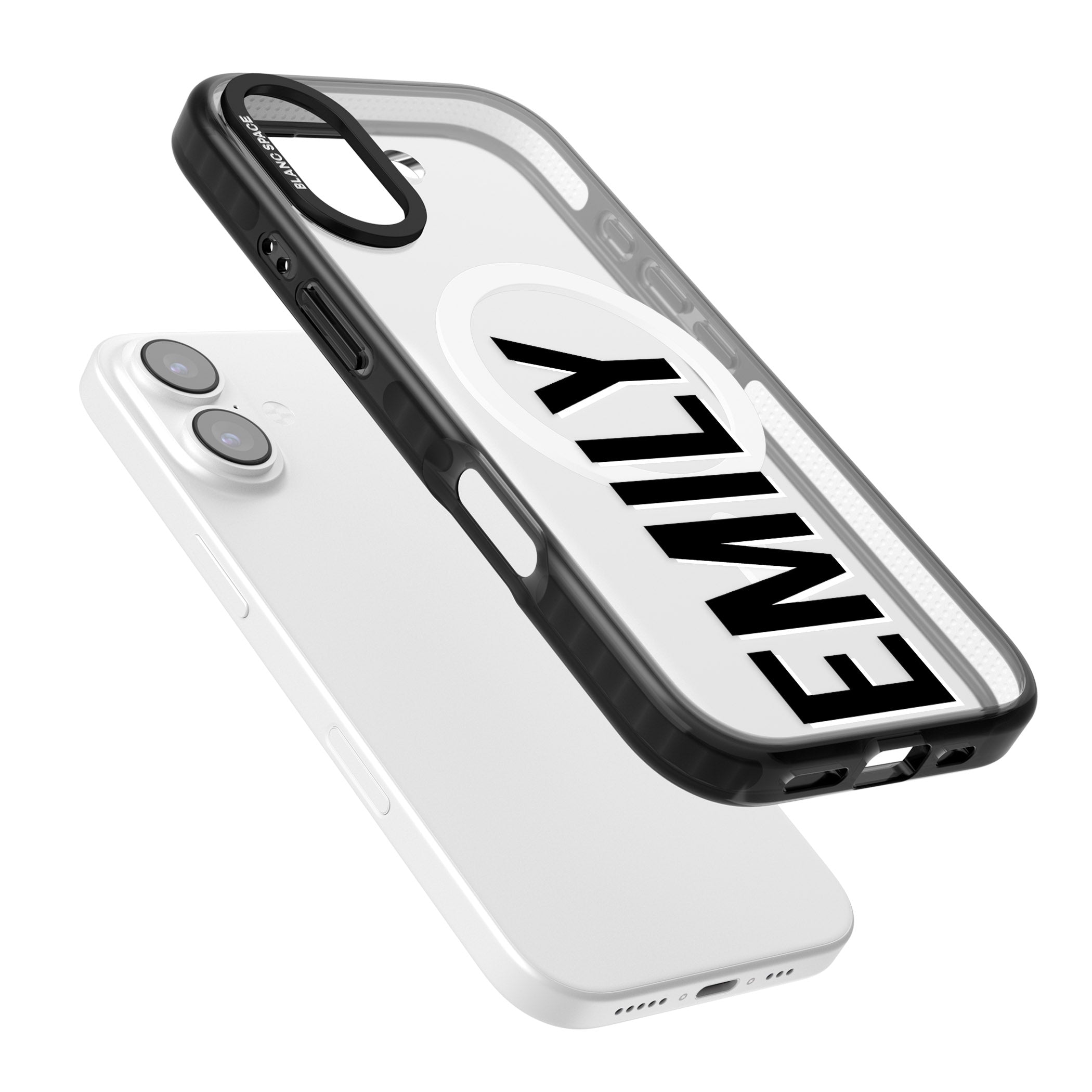 Personalised Vertical Name iPhone 17 Impact Pro Black Phone Case Colours