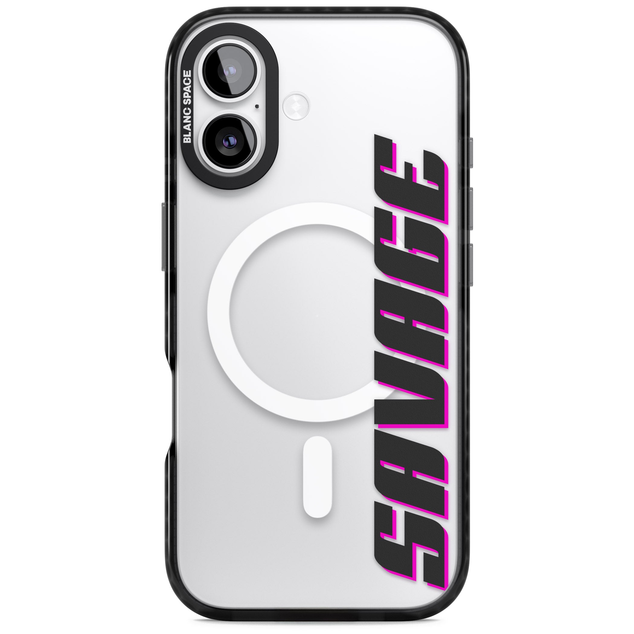 Personalised Cool Vertical Name iPhone 17 Impact Pro Black Phone Case