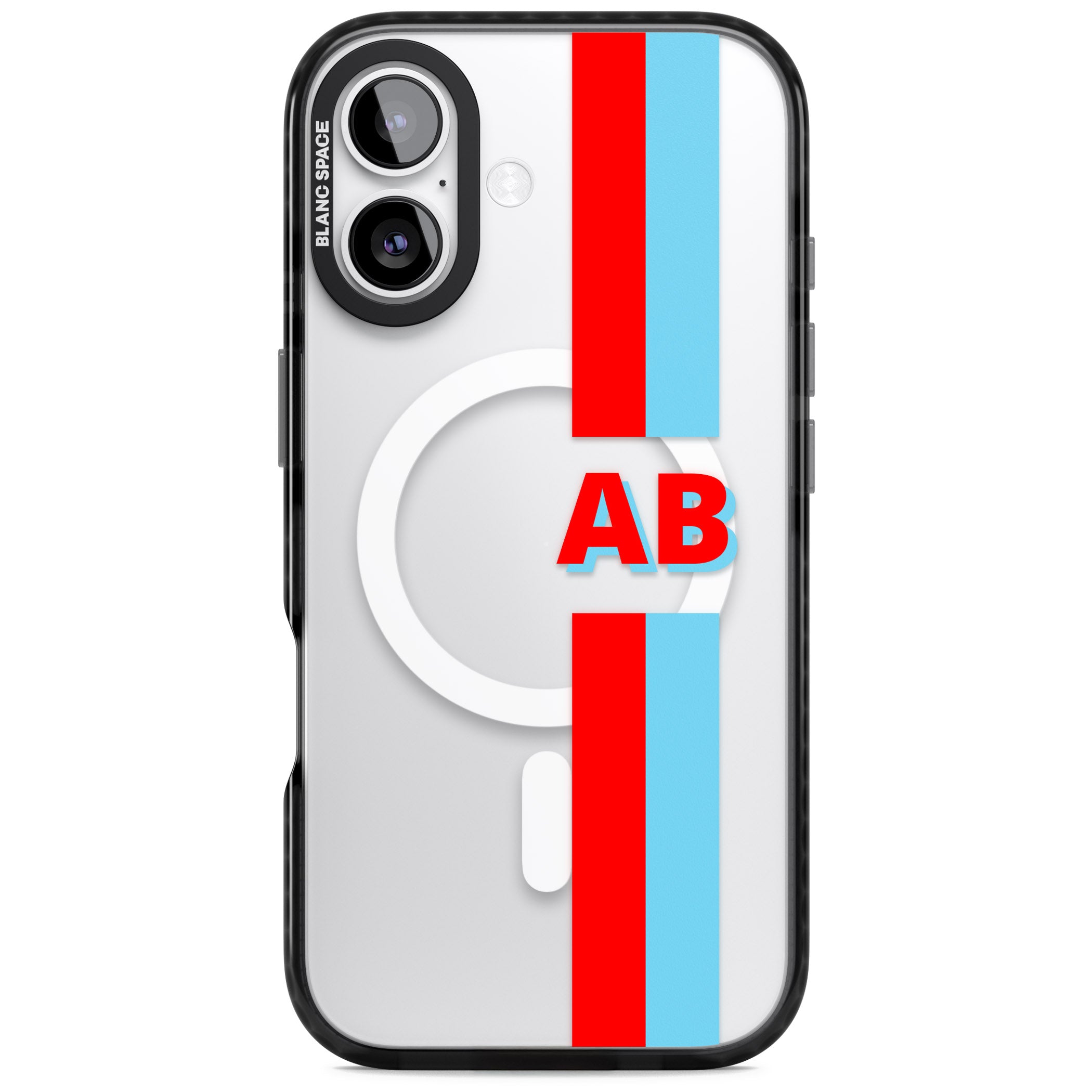 Personalised Bold Striped iPhone 17 Impact Pro Black Phone Case