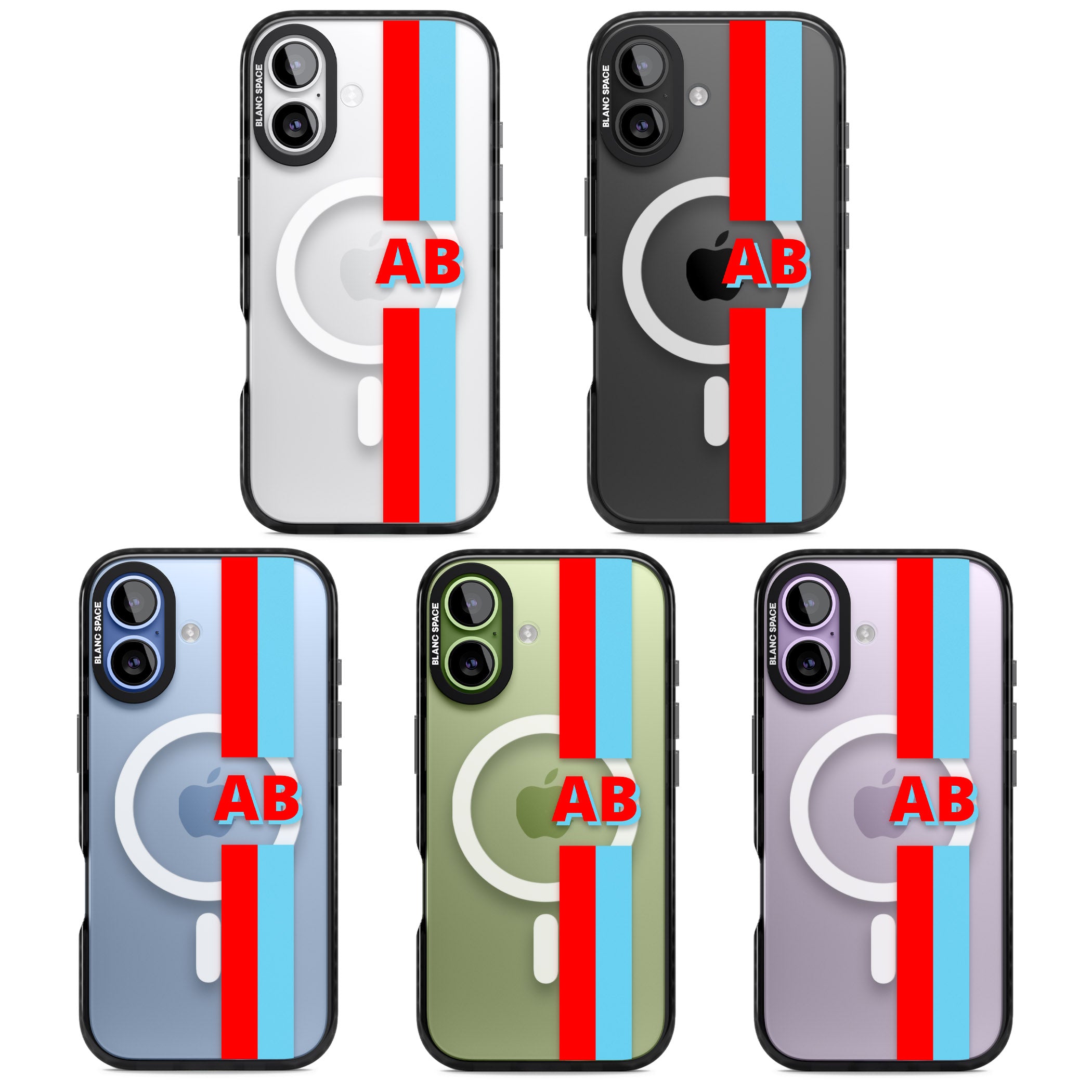 Personalised Bold Striped iPhone 17 Impact Pro Black Phone Case APT Impact Protection