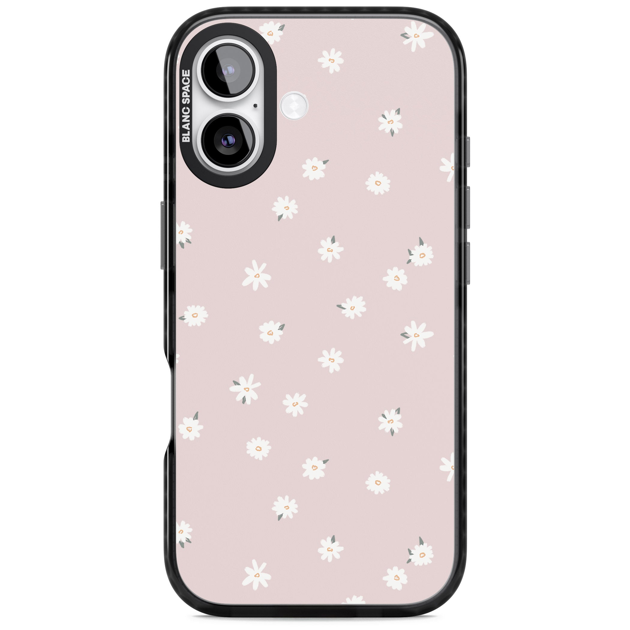 Painted Daises On Pink iPhone 17 Impact Pro Black Phone Case