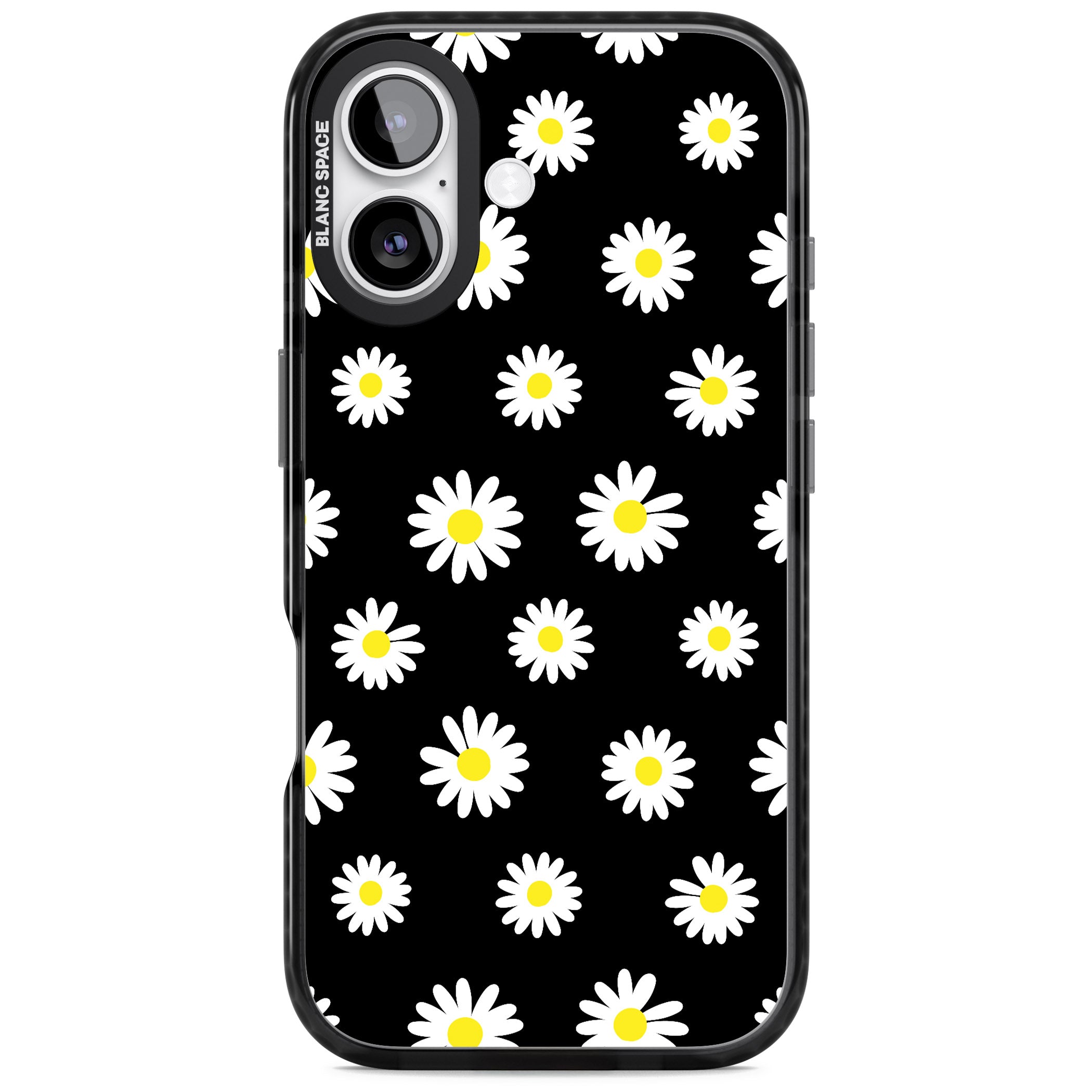 Personalised Chic Daisy Pattern iPhone 17 Impact Pro Black Phone Case