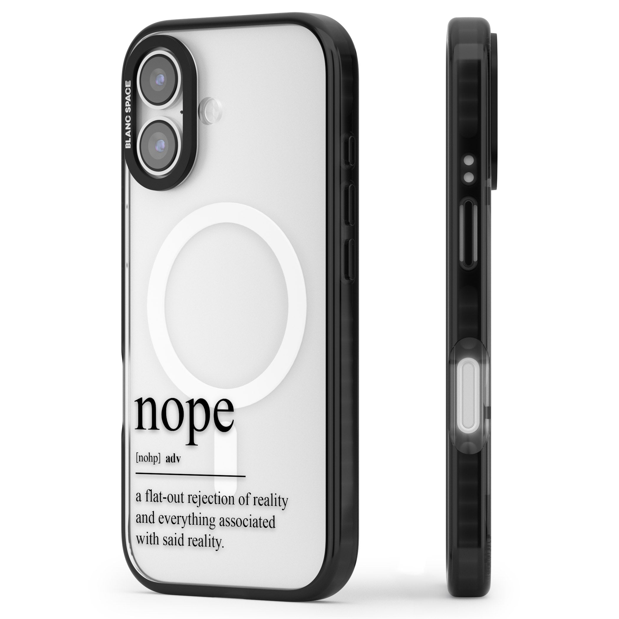 Nope iPhone 17 Impact Pro Black Phone Case Side Profile