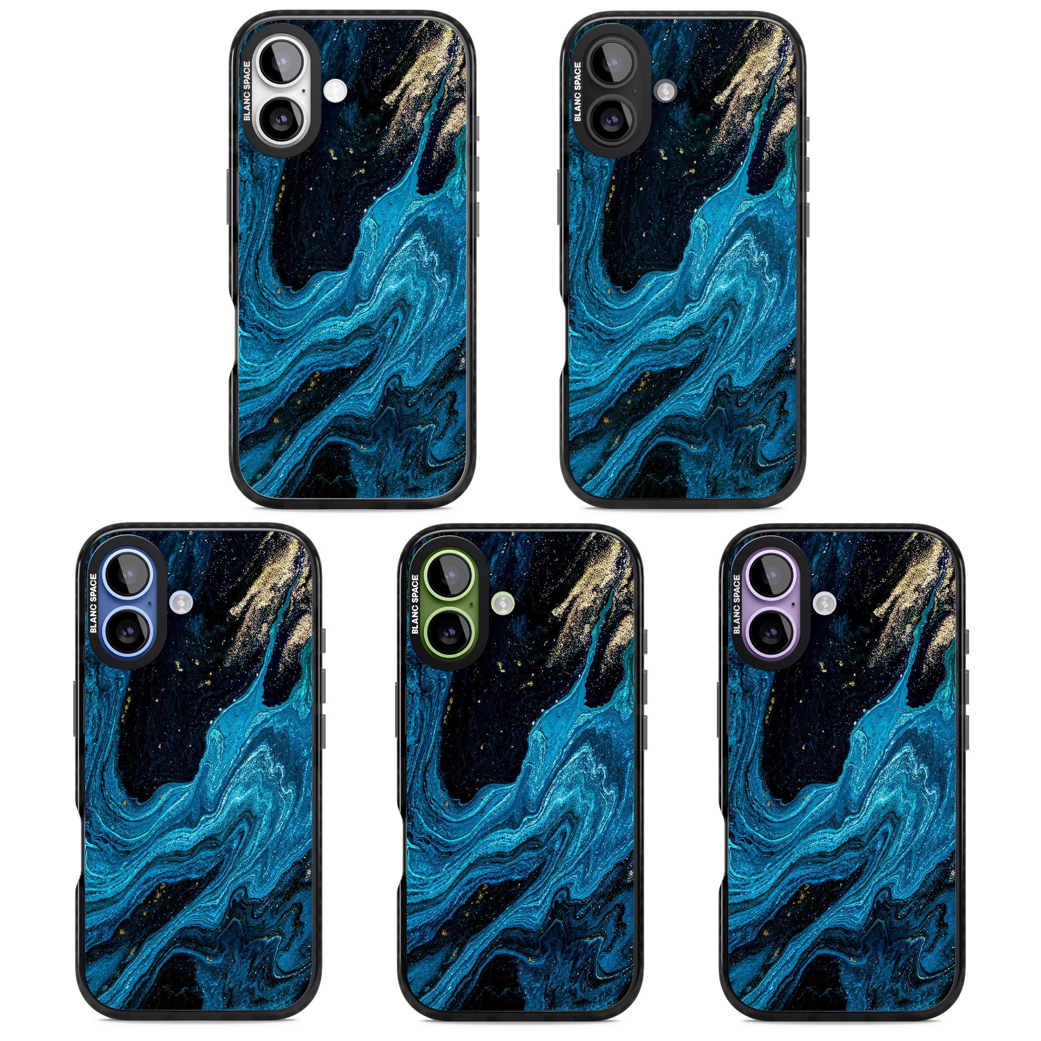 Saphire Lagoon iPhone 17 Impact Pro Black Phone Case APT Impact Protection