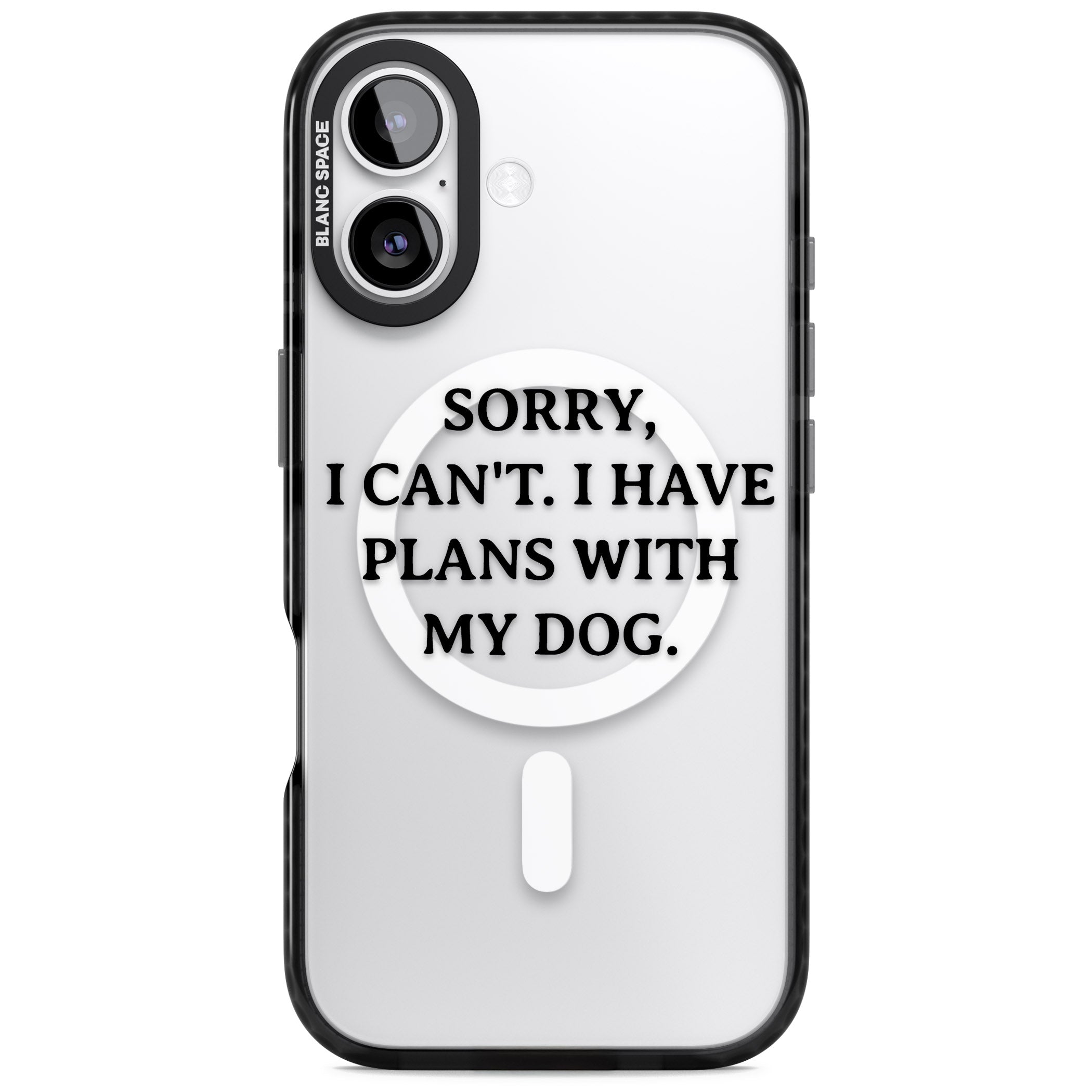 I Have Plans With My Dog iPhone 17 Impact Pro Black Phone Case