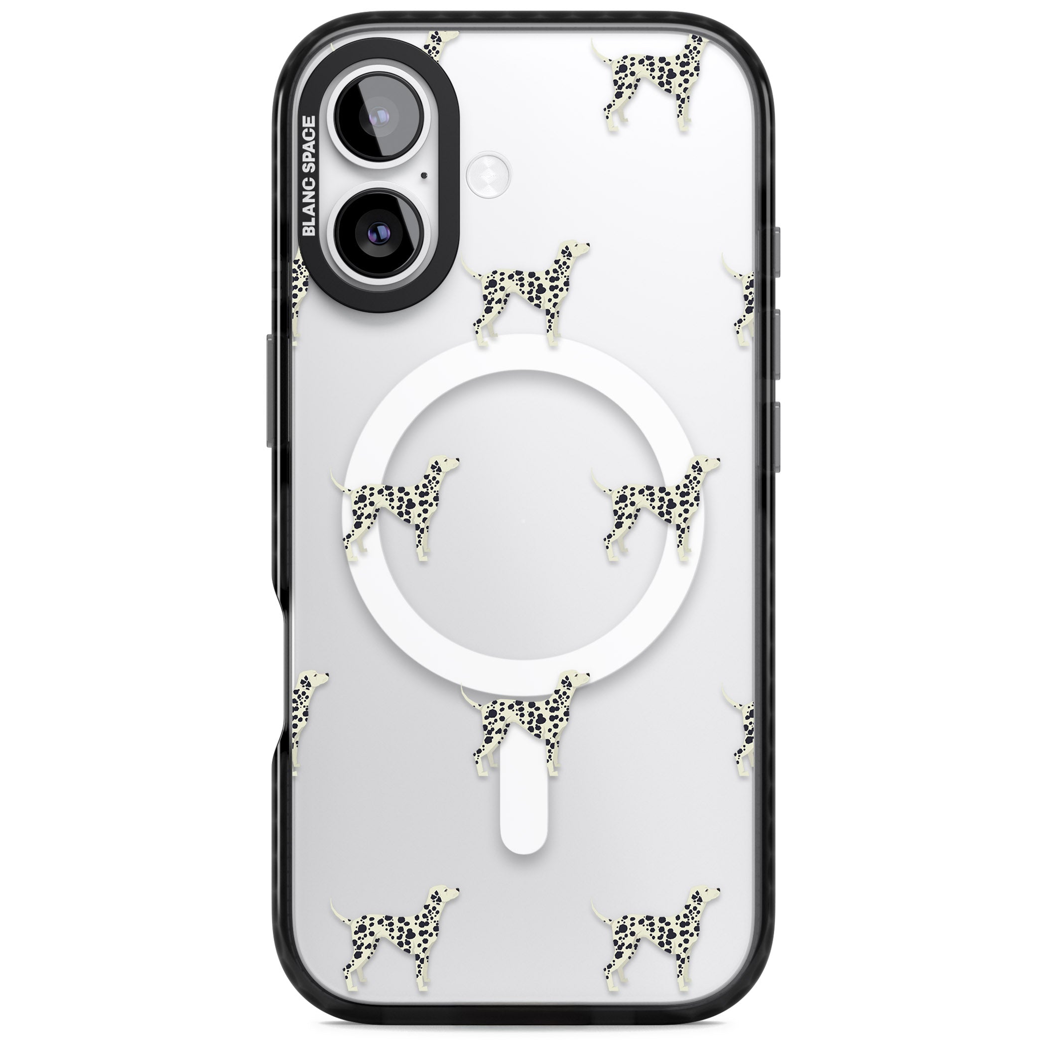 Dalmatian Dog Pattern iPhone 17 Impact Pro Black Phone Case