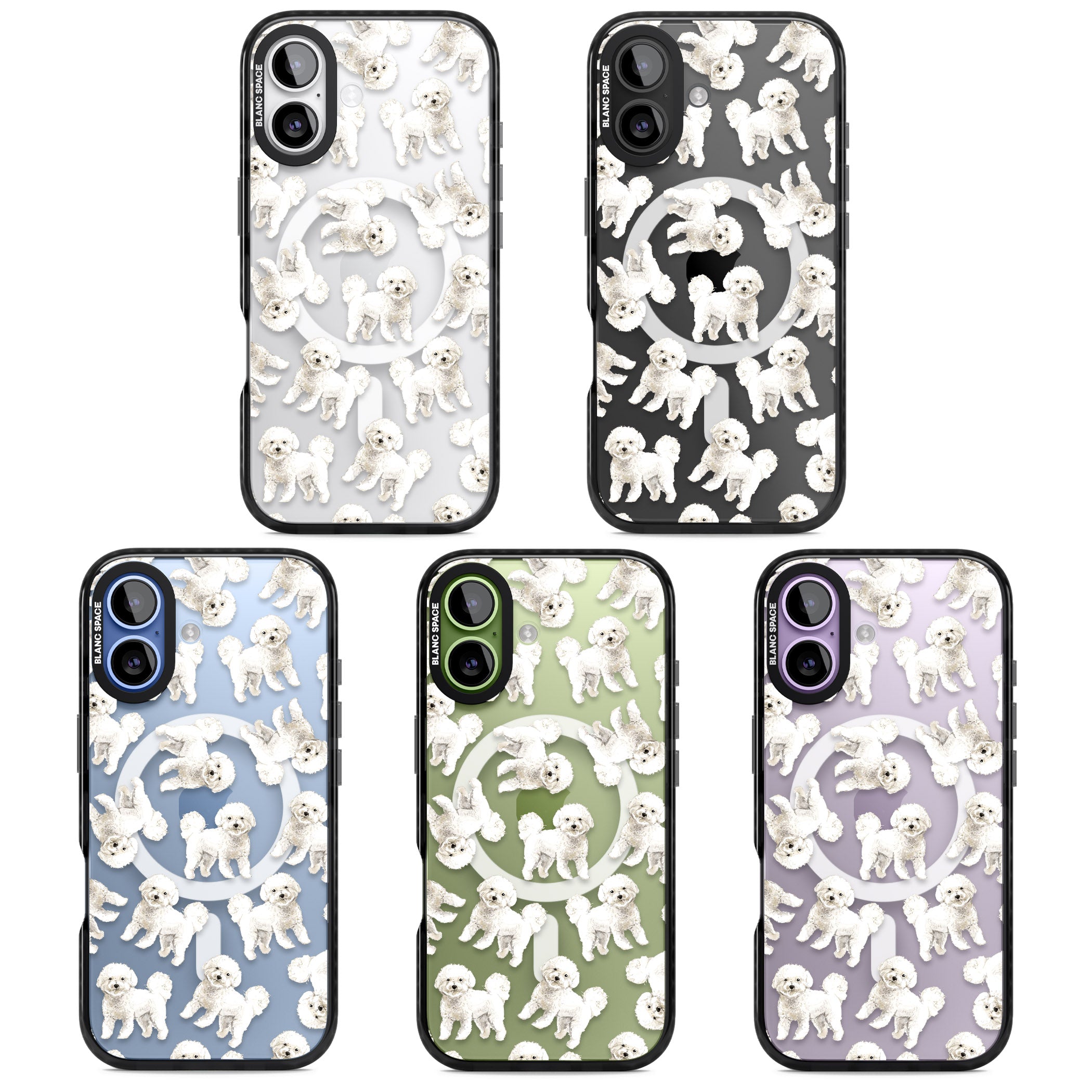 Bichon Frise Watercolor iPhone 17 Impact Pro Black Phone Case APT Impact Protection