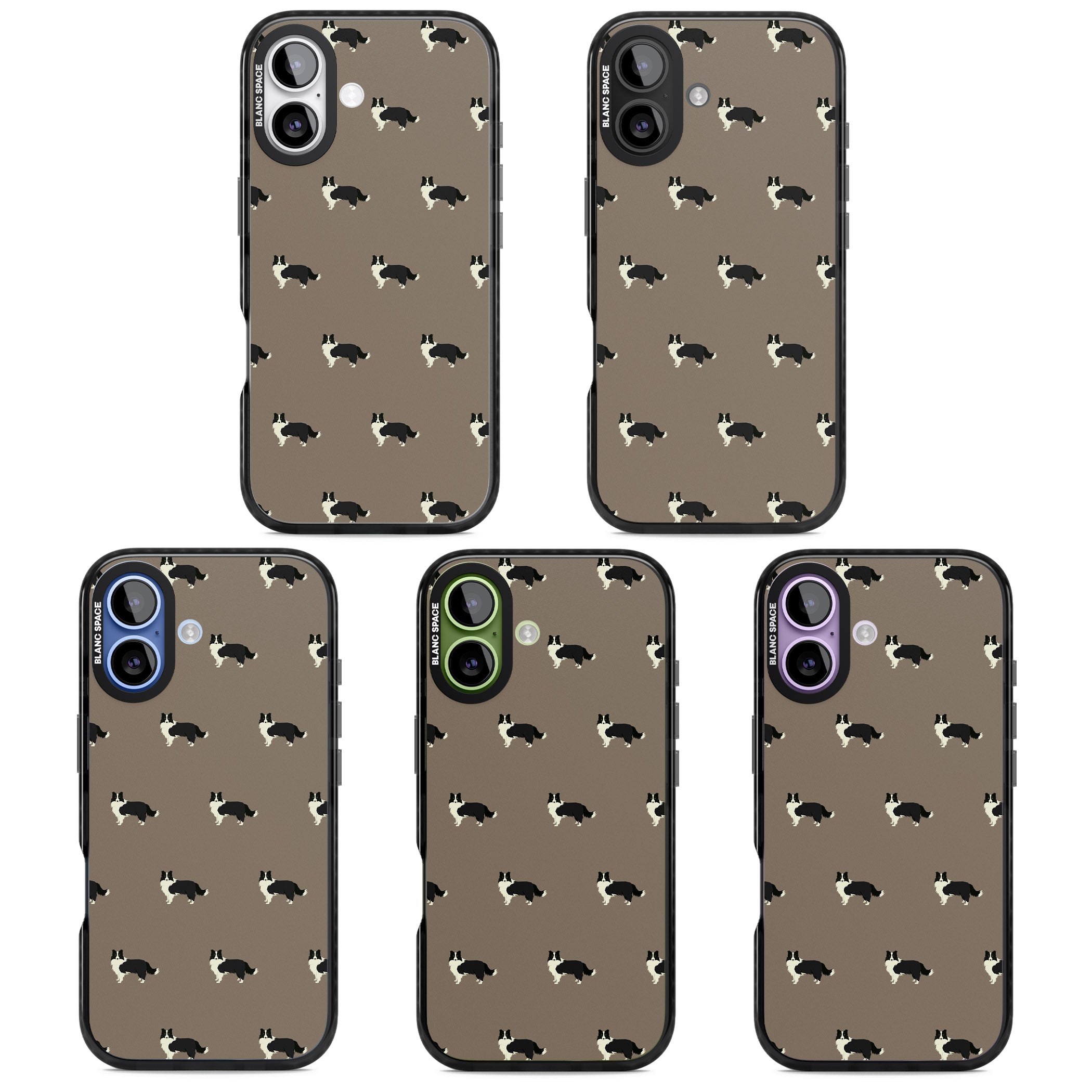 Border Collie Pattern Classic iPhone 17 Impact Pro Black Phone Case APT Impact Protection