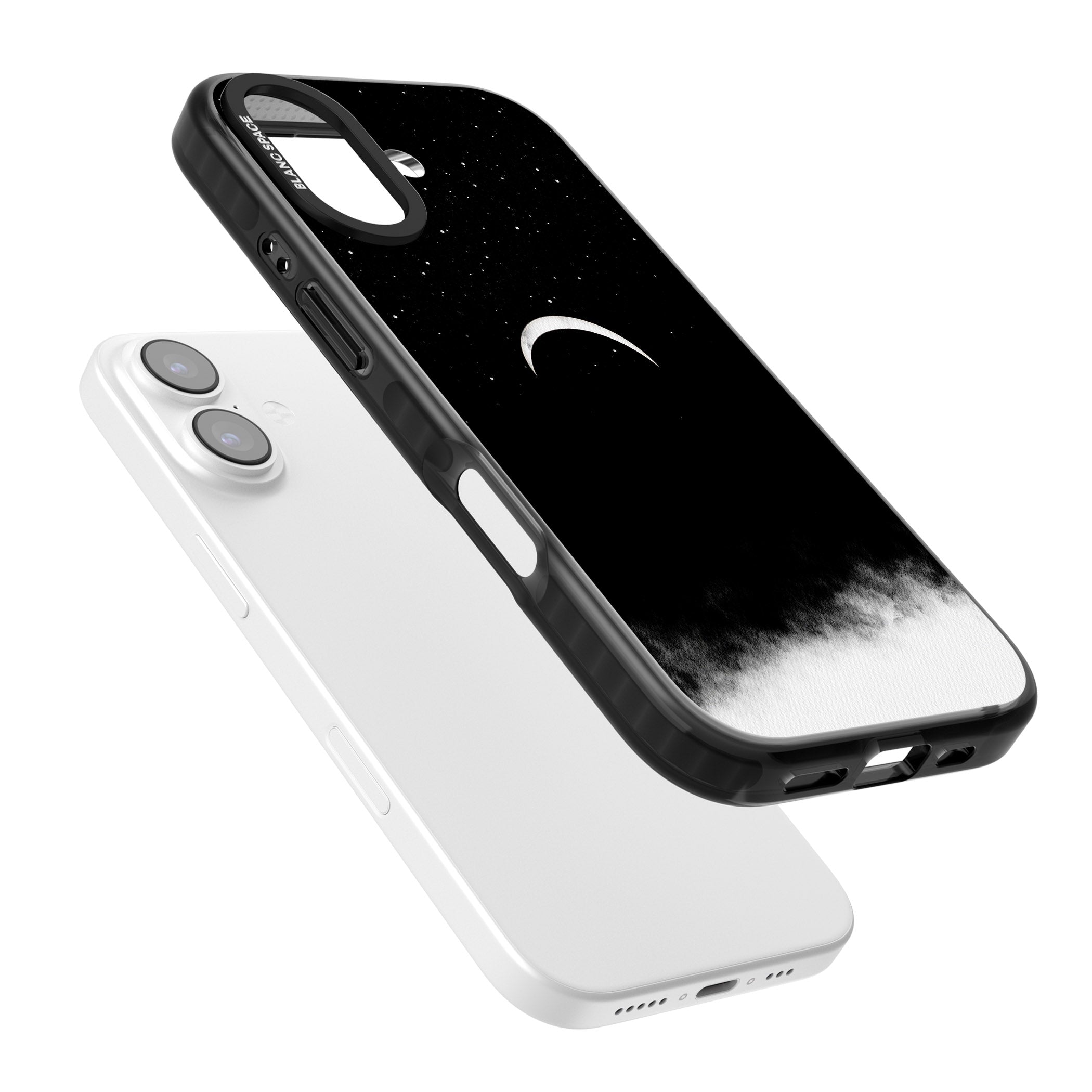 Crescent Moon Night Sky iPhone 17 Impact Pro Black Phone Case Colours