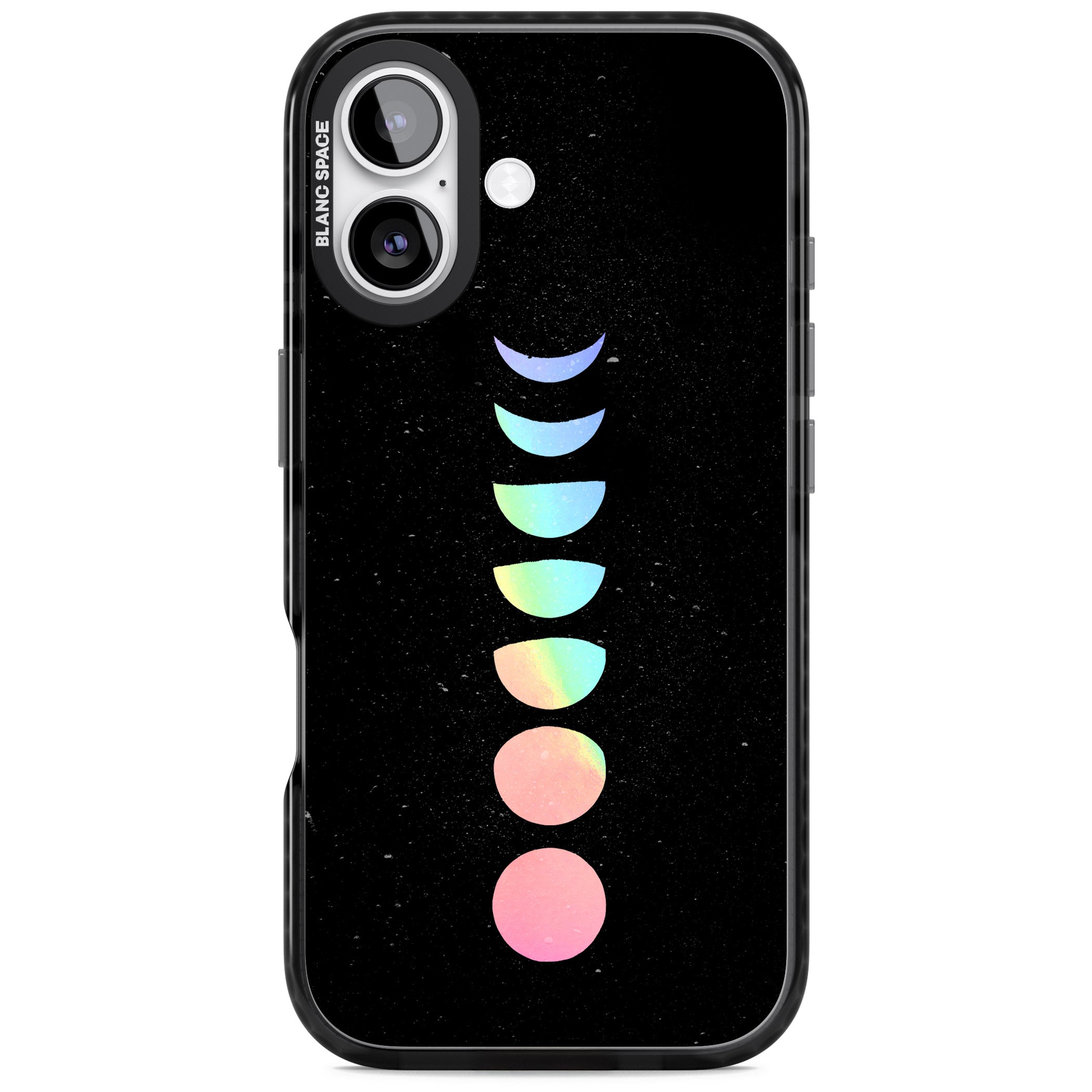 Pastel Moon Phases iPhone 17 Impact Pro Black Phone Case