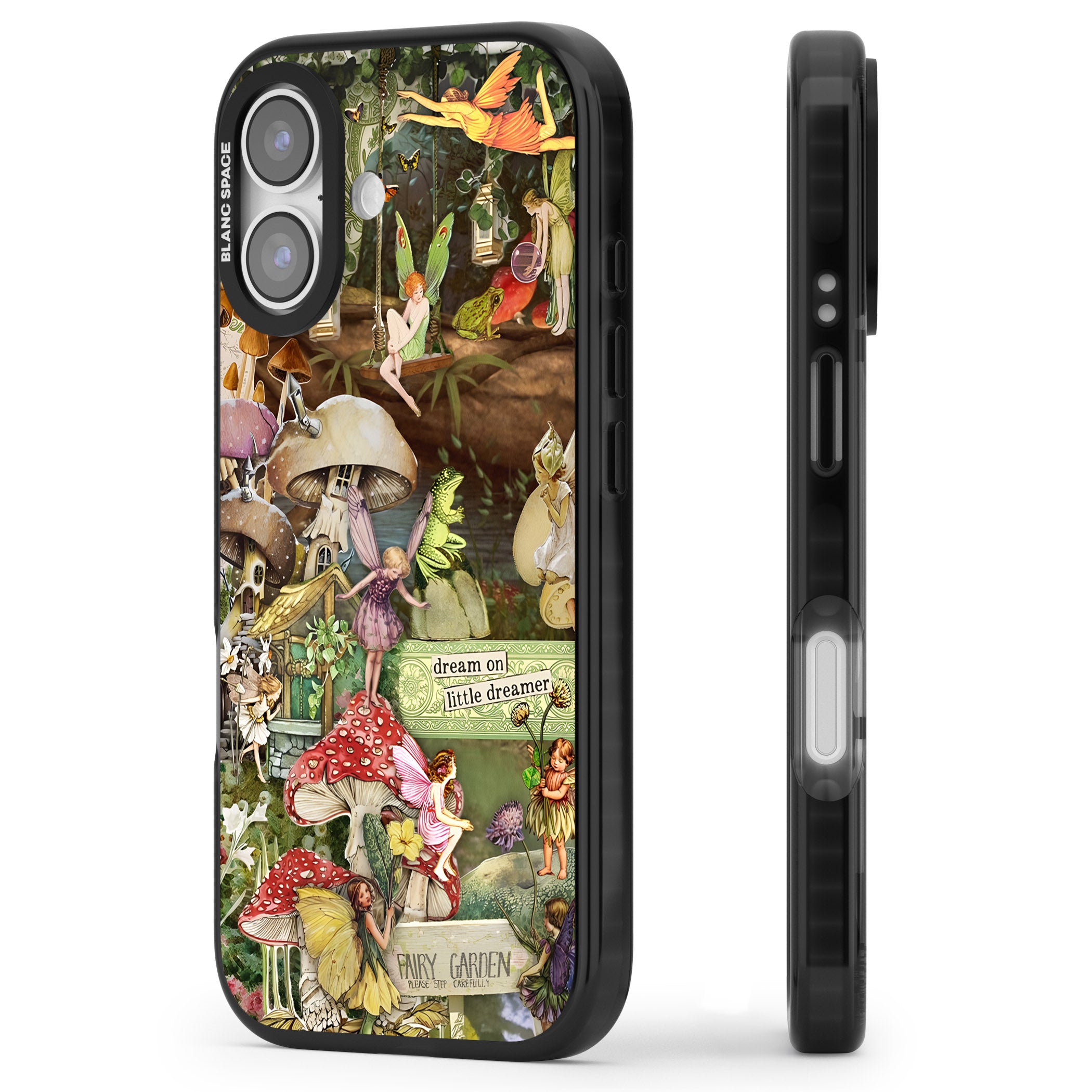 Dreamy Garden iPhone 17 Impact Pro Black Phone Case Side Profile