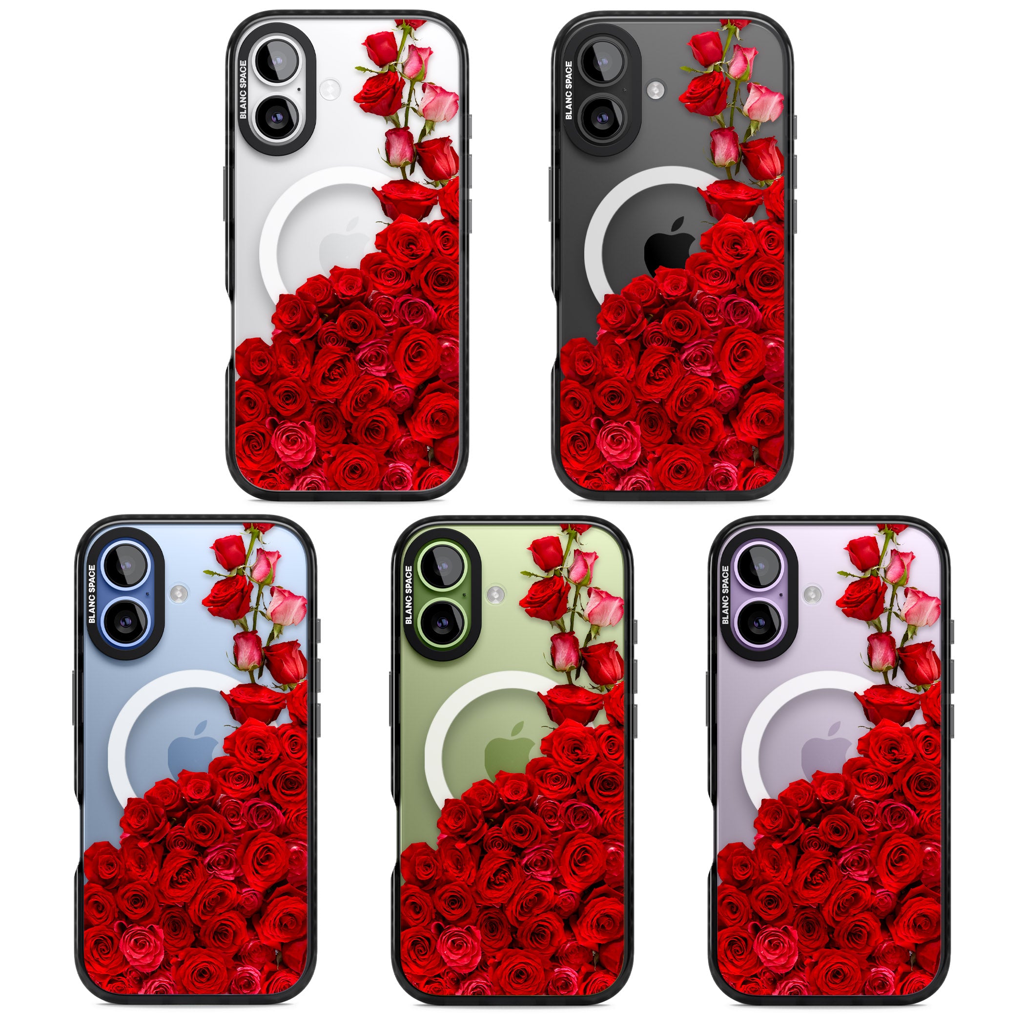 Floral Roses iPhone 17 Impact Pro Black Phone Case APT Impact Protection