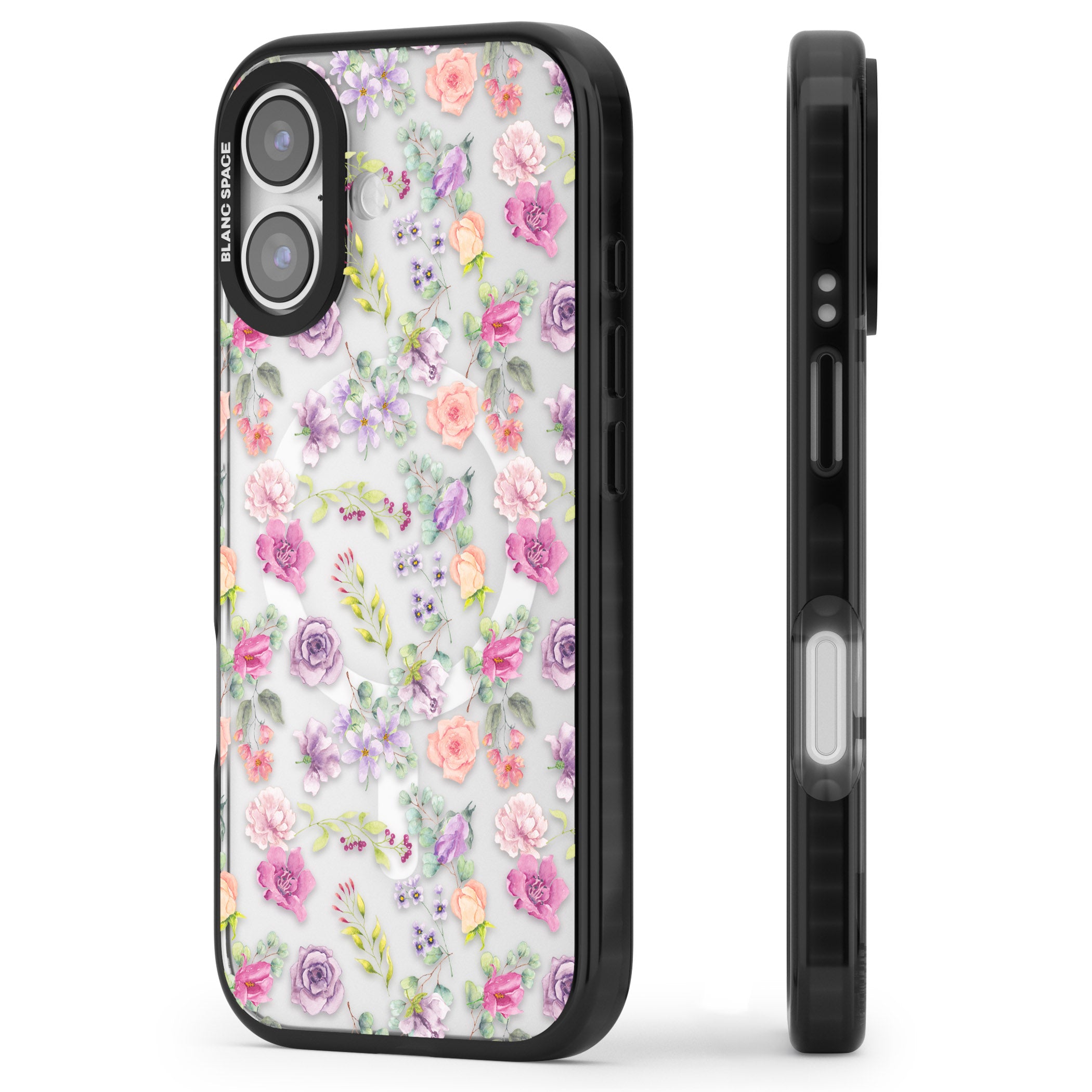 Sunday Flowers iPhone 17 Impact Pro Black Phone Case Side Profile