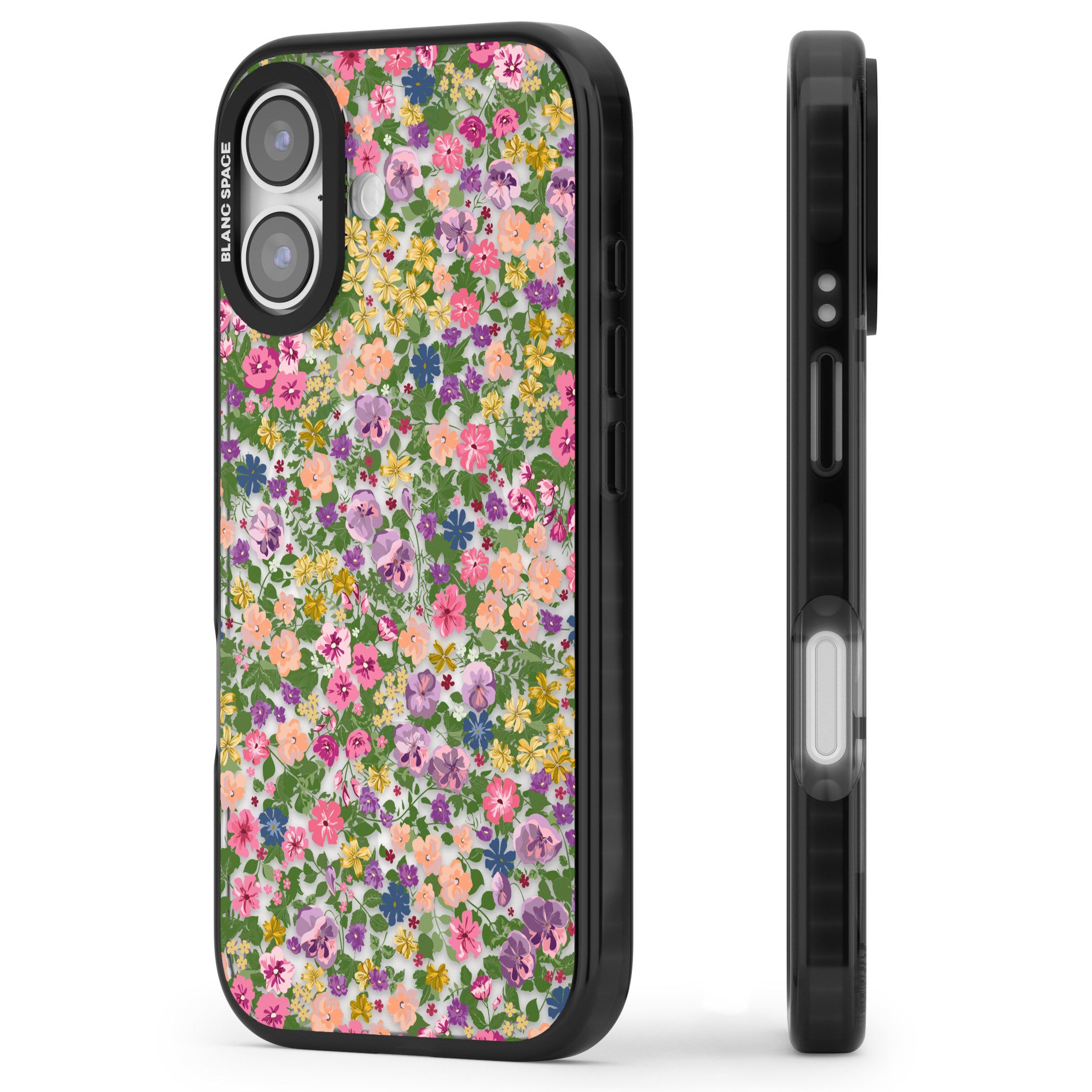 Lake Como Meadow iPhone 17 Impact Pro Black Phone Case Side Profile