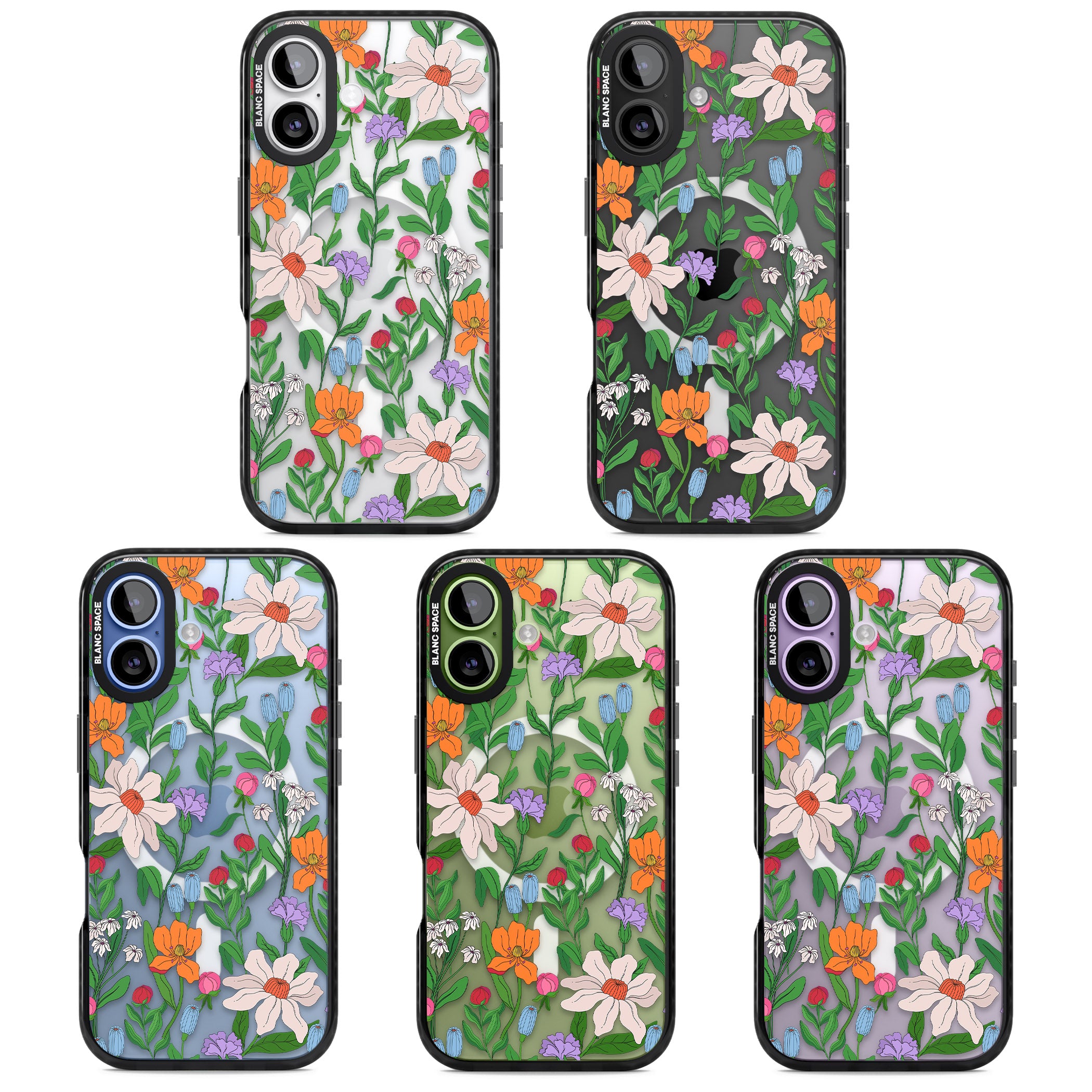 Full Bloom iPhone 17 Impact Pro Black Phone Case APT Impact Protection