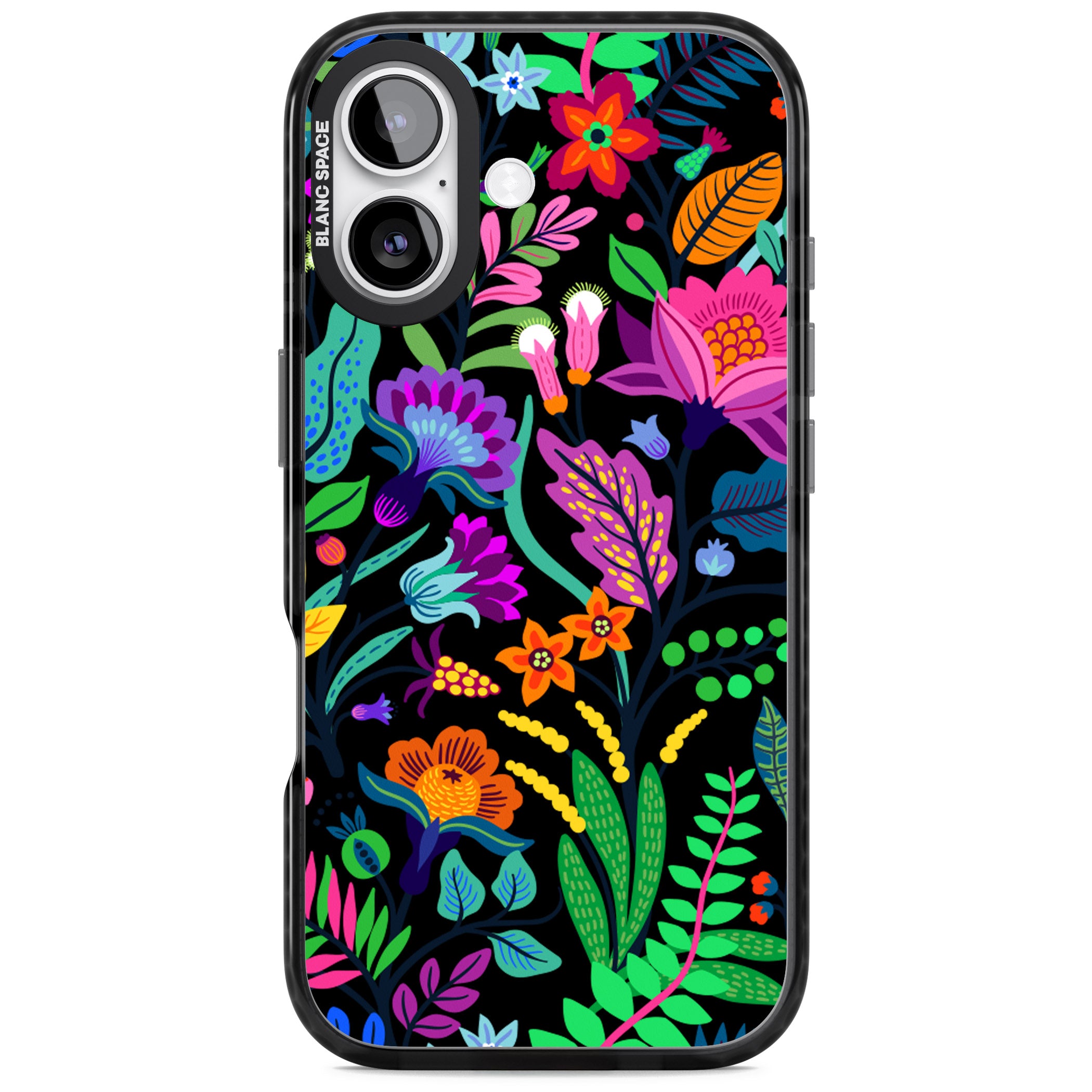Floral Vibe (Black) iPhone 17 Impact Pro Black Phone Case