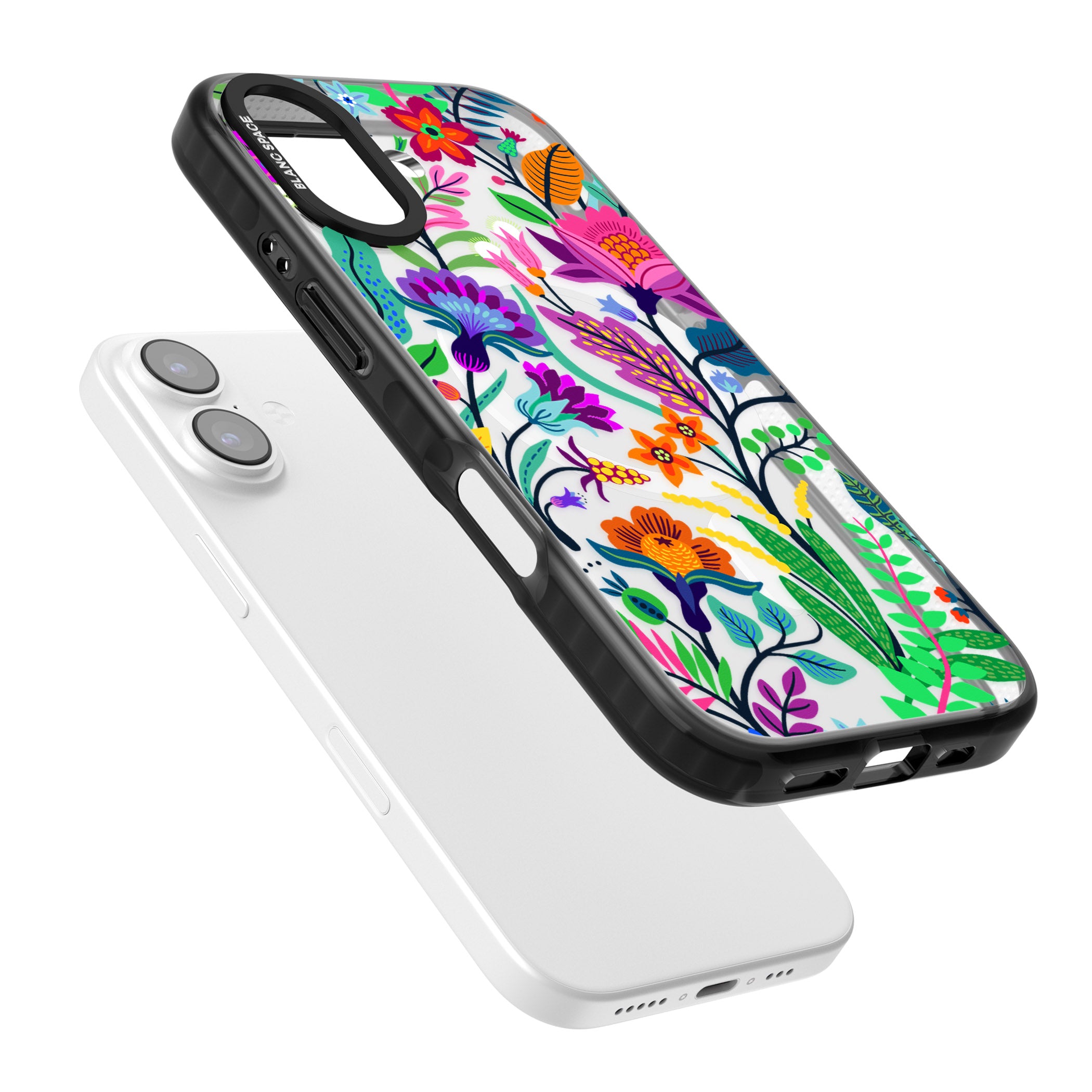 Floral Vibe iPhone 17 Impact Pro Black Phone Case Colours