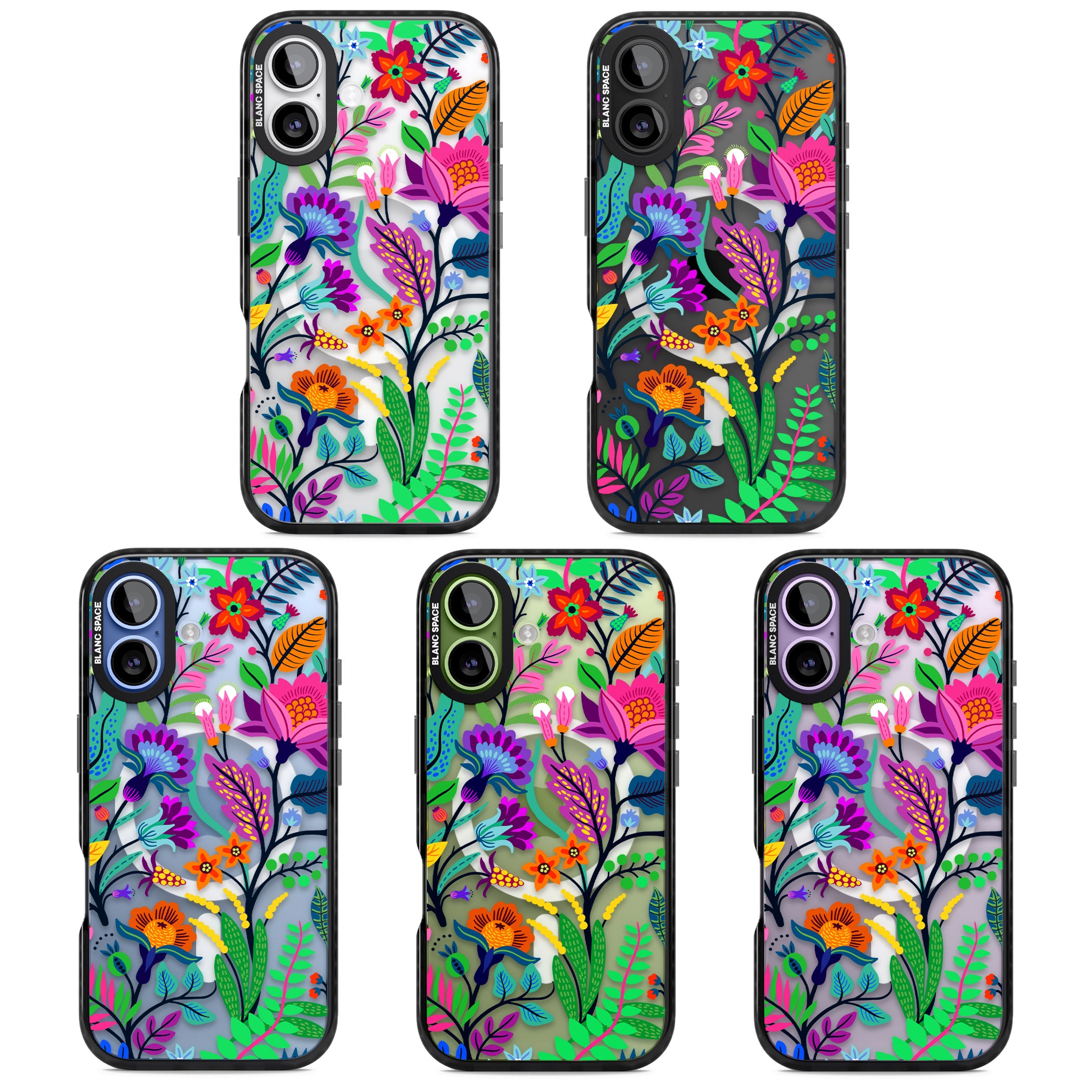 Floral Vibe iPhone 17 Impact Pro Black Phone Case APT Impact Protection