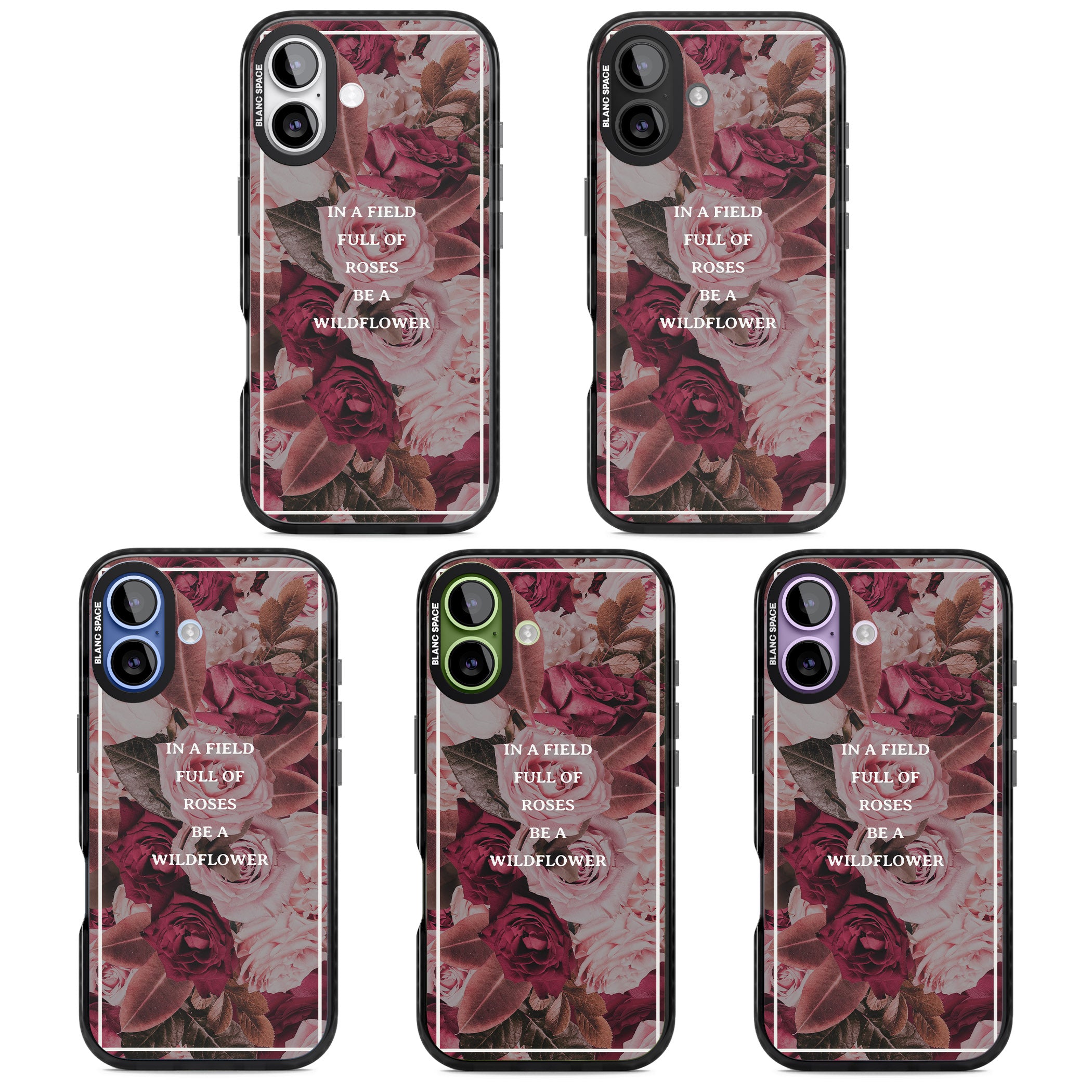 Wildflower Floral Quote iPhone 17 Impact Pro Black Phone Case APT Impact Protection