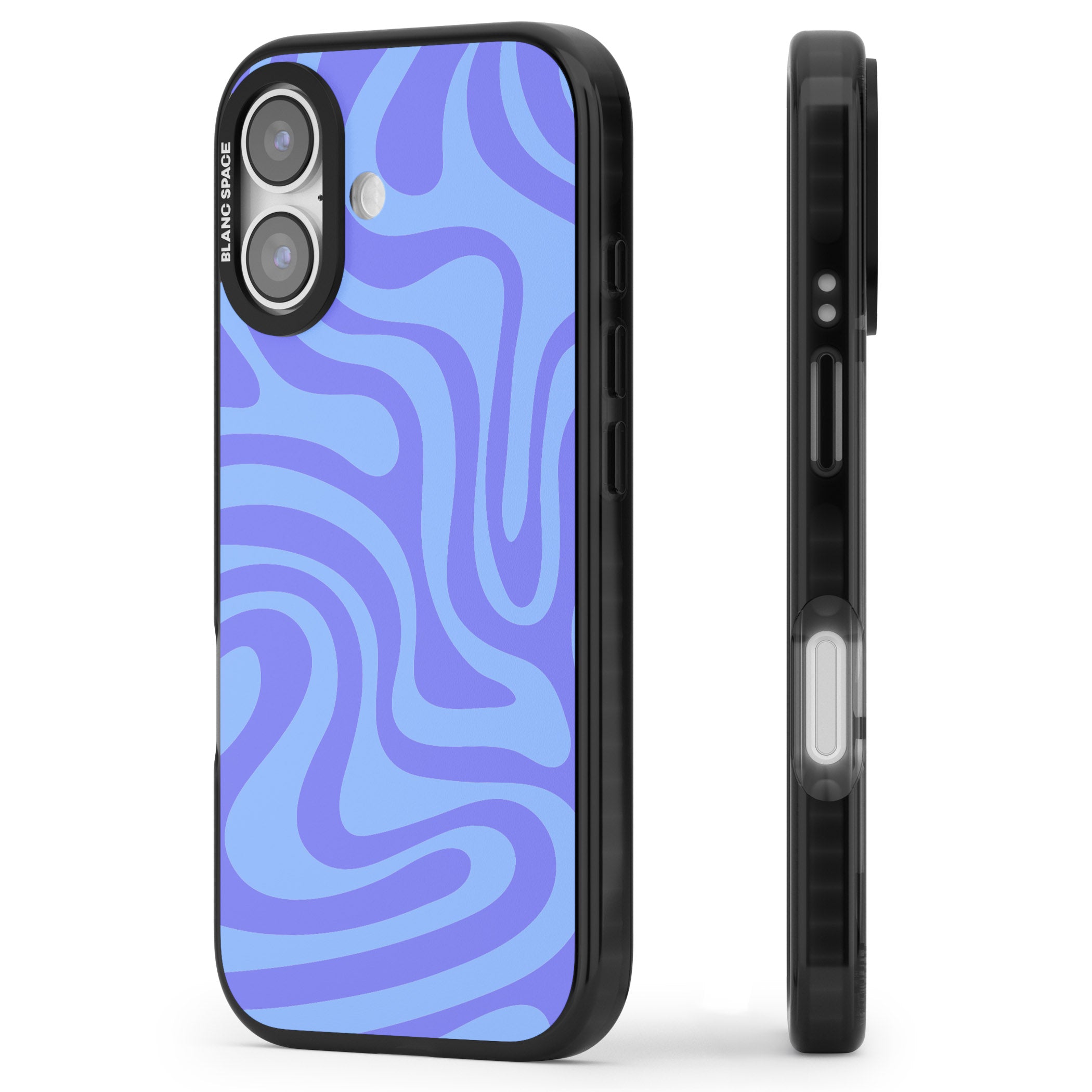 Tranquil Waves iPhone 17 Impact Pro Black Phone Case Side Profile