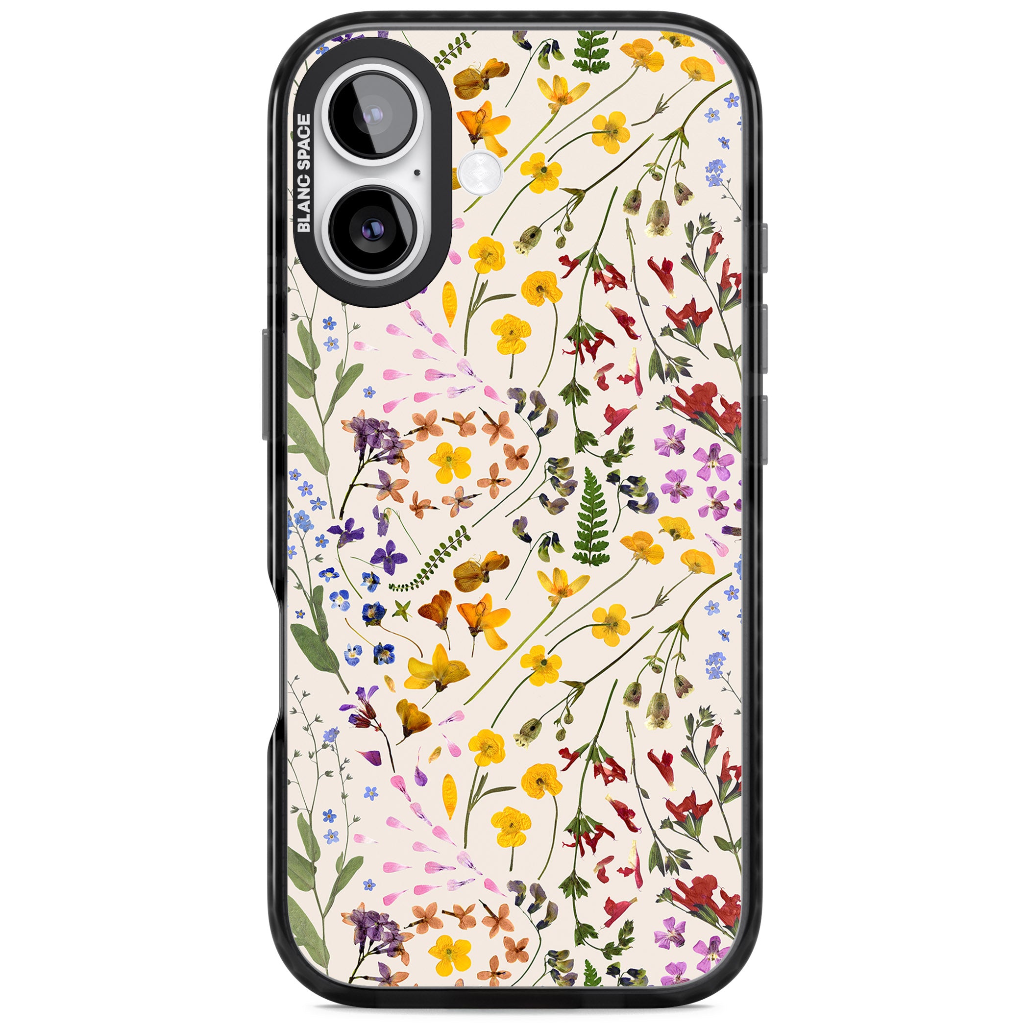 Wildflower Bouquet Cream iPhone 17 Impact Pro Black Phone Case