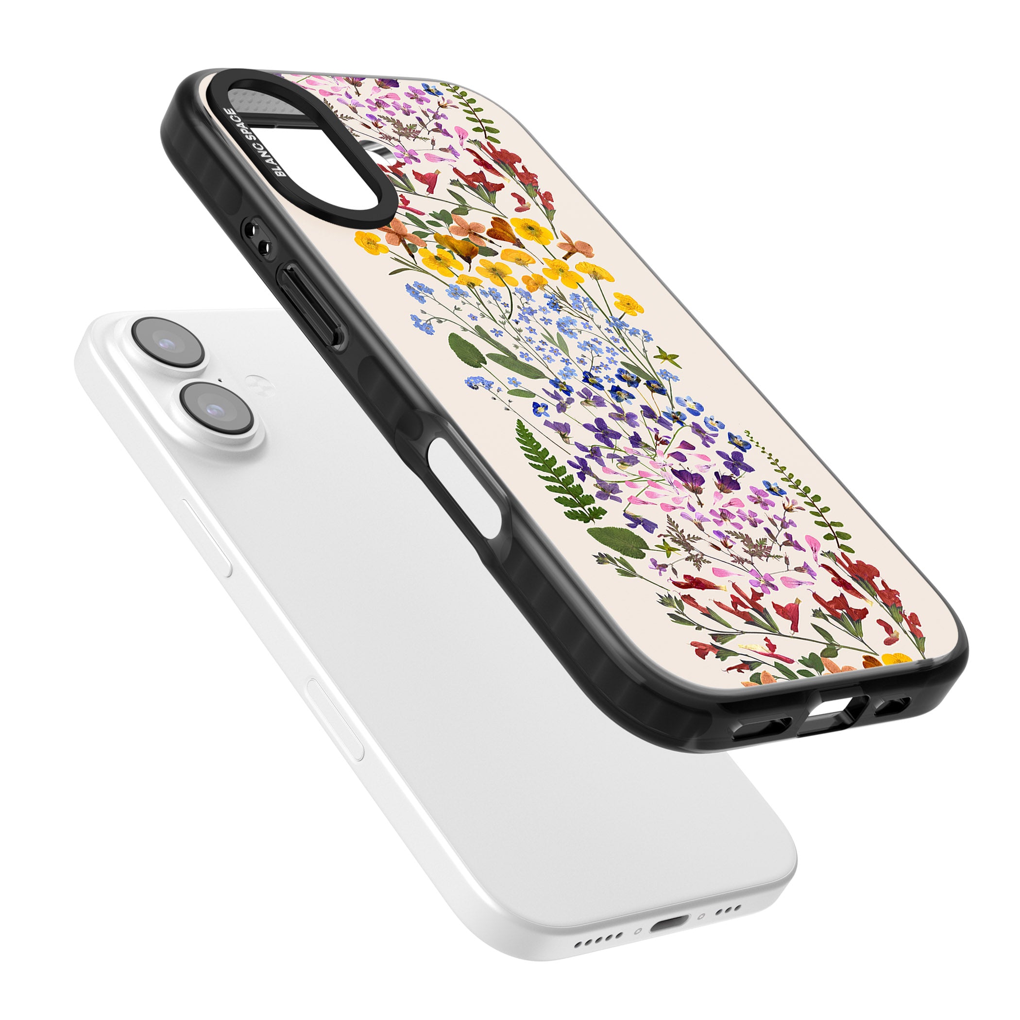 Cream Wildflower iPhone 17 Impact Pro Black Phone Case Colours