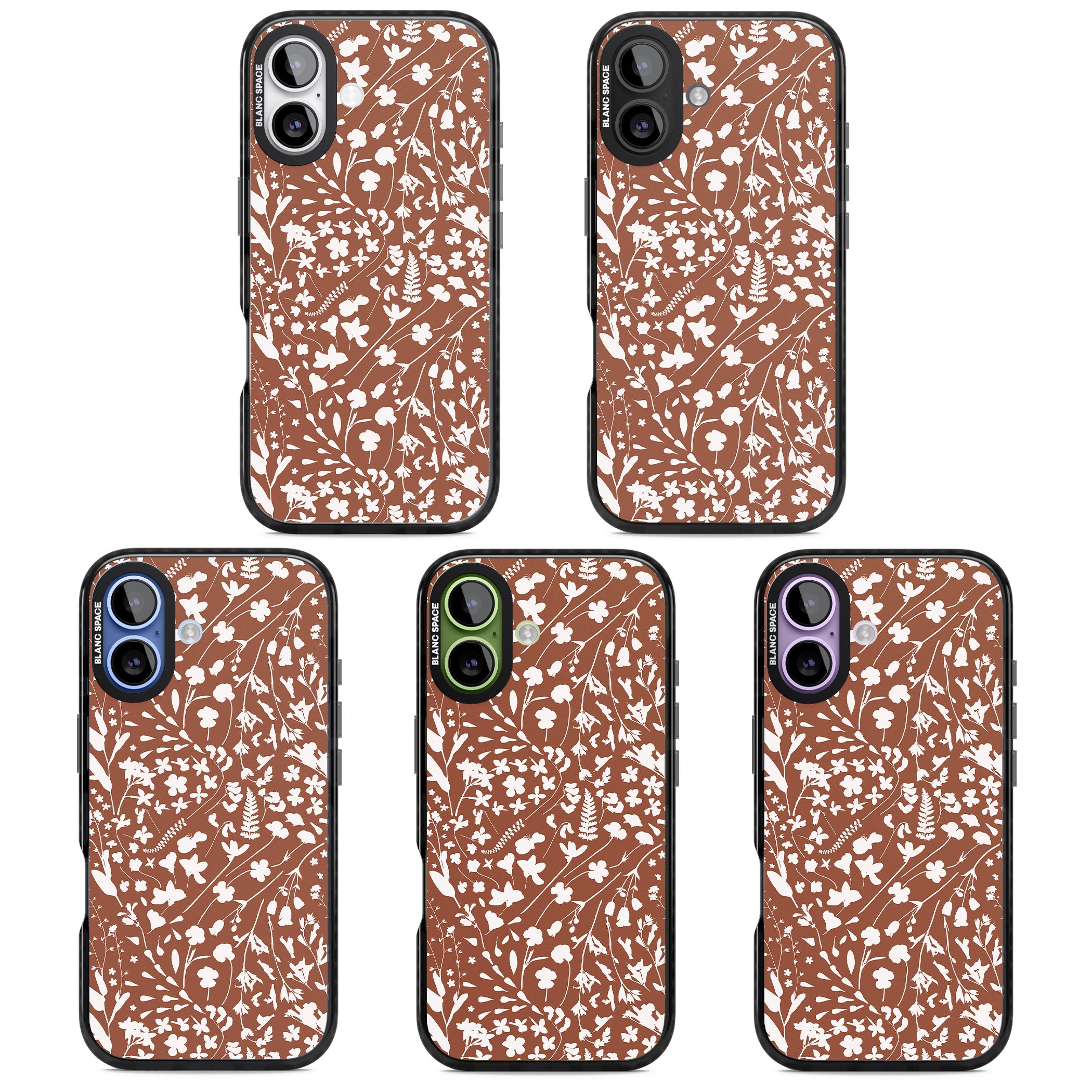 Wildflower Cluster On Terracotta iPhone 17 Impact Pro Black Phone Case APT Impact Protection