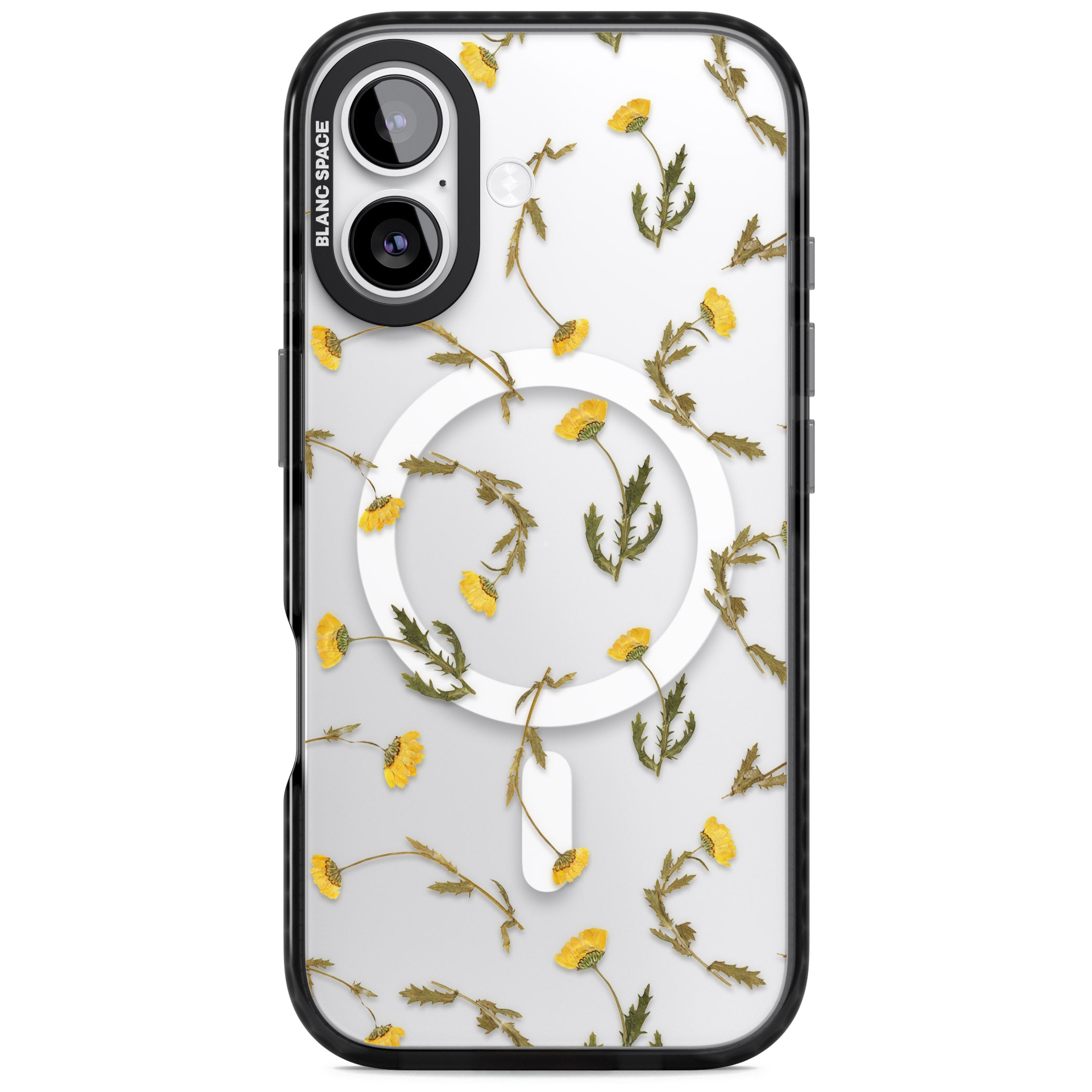 Wildflower Yellow iPhone 17 Impact Pro Black Phone Case