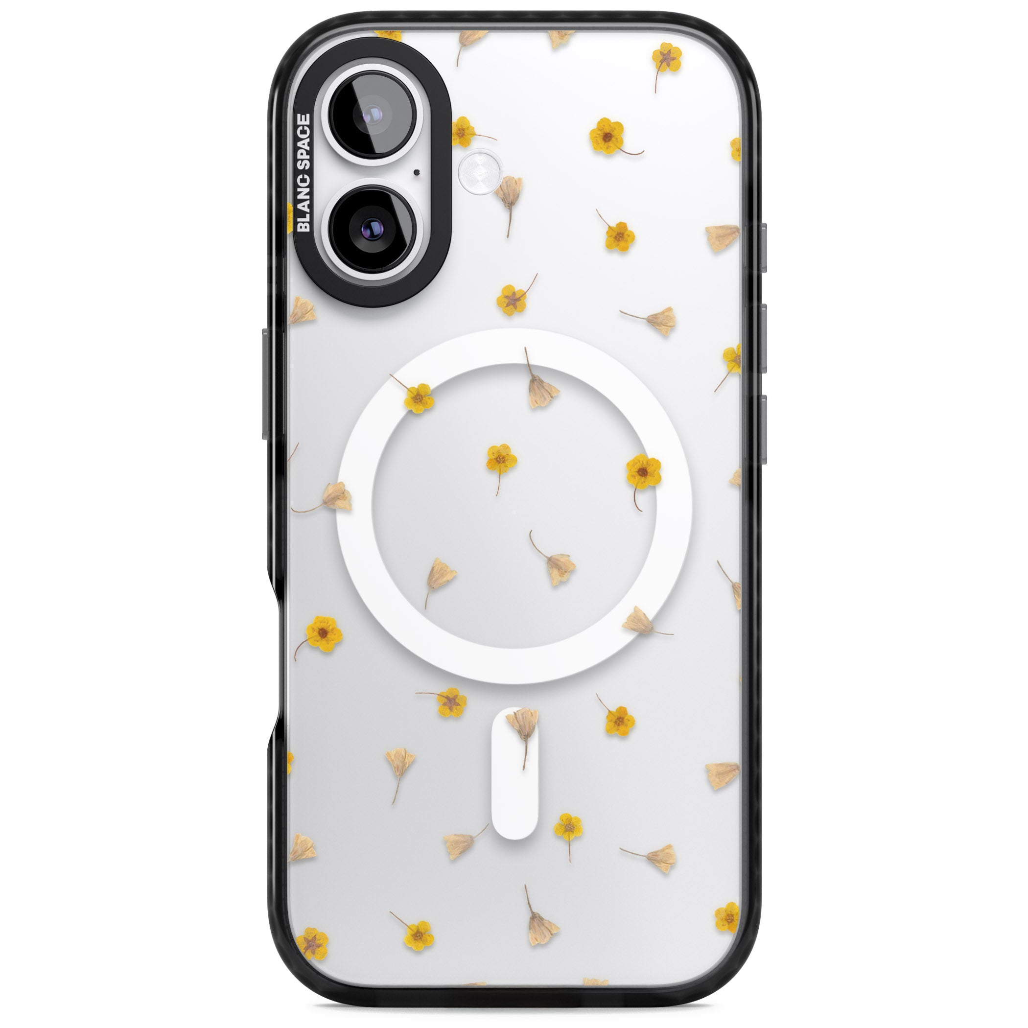 Tiny Yellow Flower iPhone 17 Impact Pro Black Phone Case