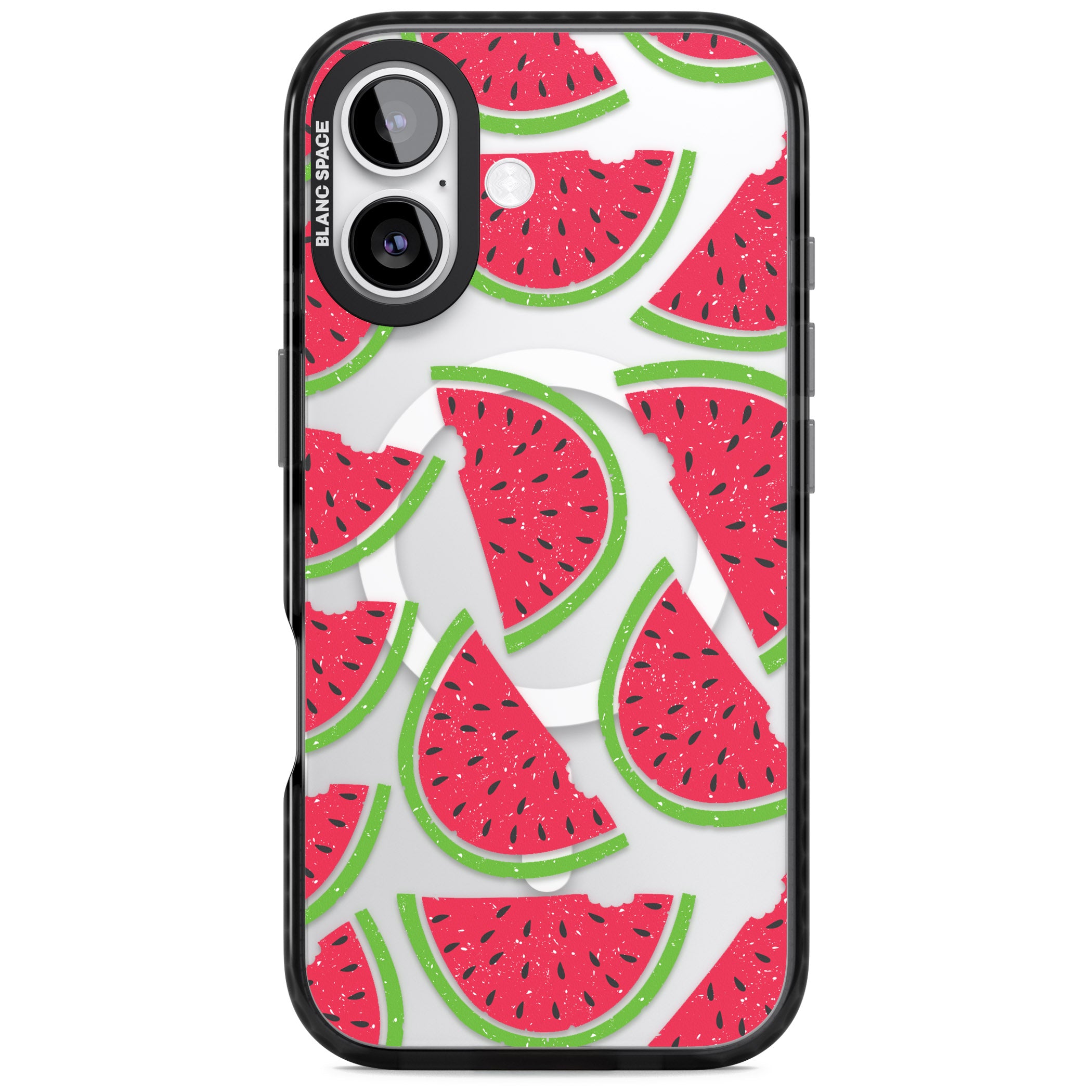 Watermelon Pattern iPhone 17 Impact Pro Black Phone Case
