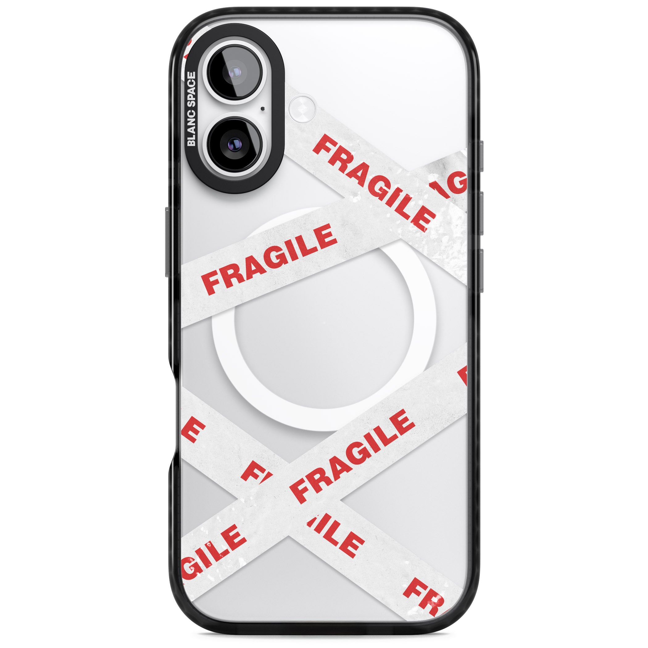 Fragile Tape iPhone 17 Impact Pro Black Phone Case