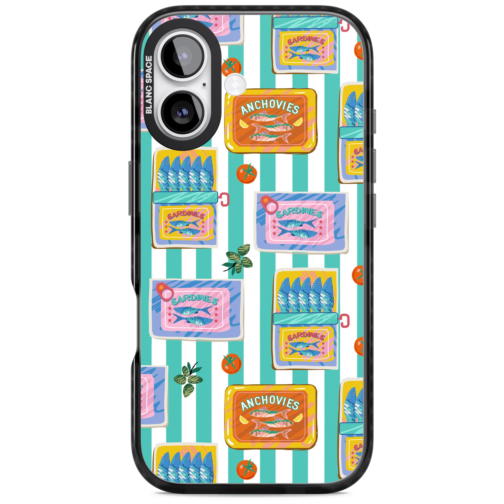 Sardine & Anchovy Stripes iPhone 17 Impact Pro Black Phone Case