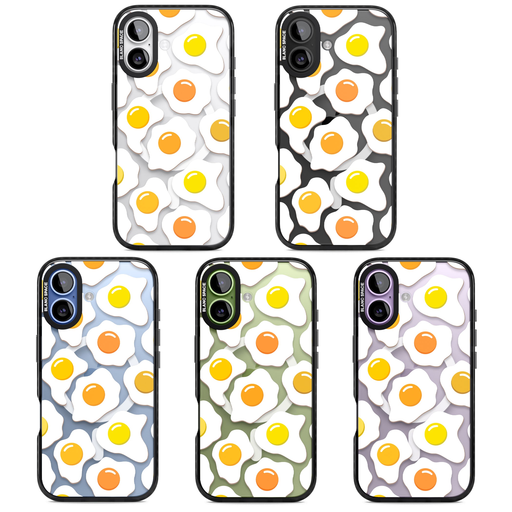 Fried Egg Pattern iPhone 17 Impact Pro Black Phone Case APT Impact Protection