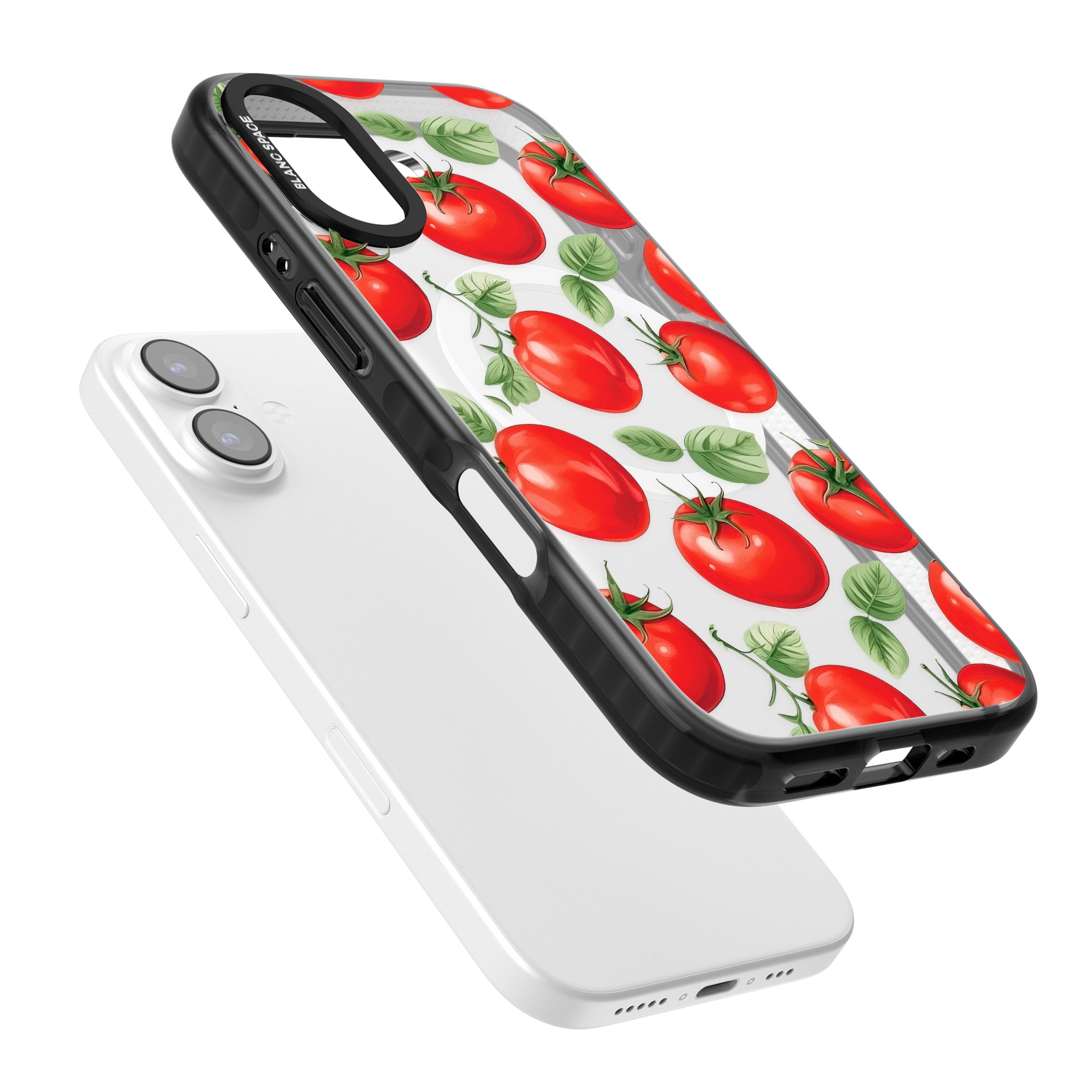 Tomato Pattern iPhone 17 Impact Pro Black Phone Case Colours