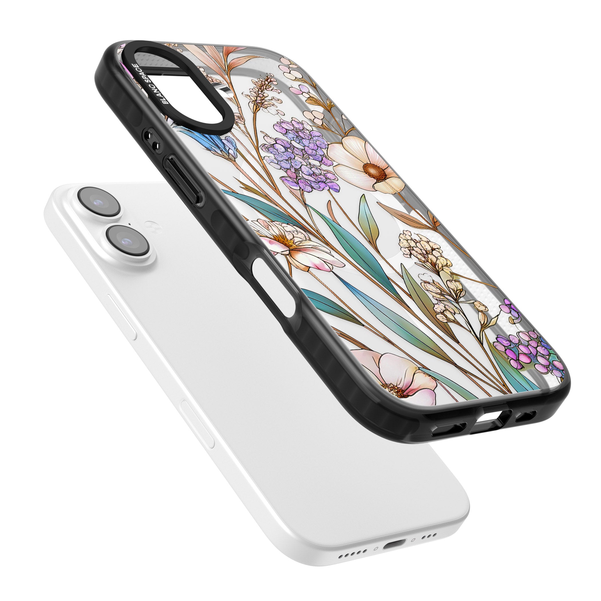 Glass Wildflower Mix iPhone 17 Impact Pro Black Phone Case Colours