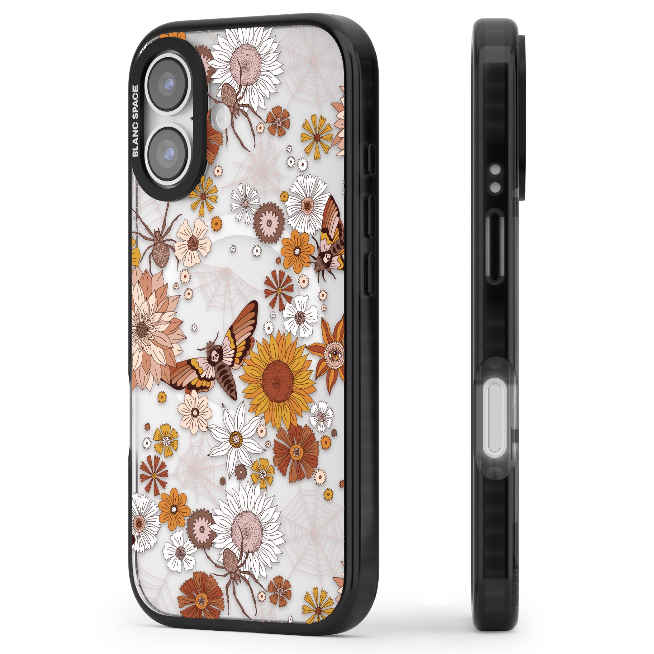 Halloween Wildlife iPhone 17 Impact Pro Black Phone Case Side Profile