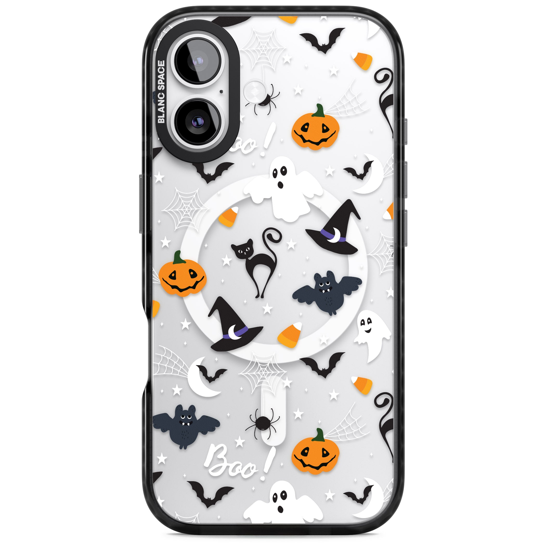 Halloween Mix Pattern iPhone 17 Impact Pro Black Phone Case