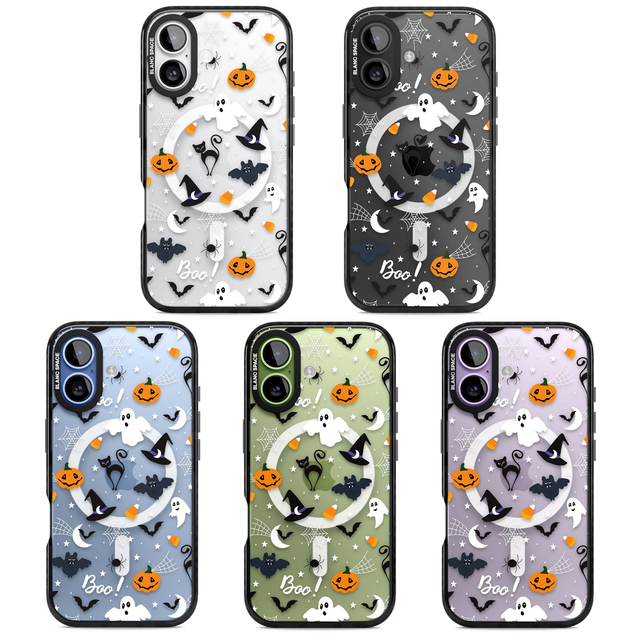 Halloween Mix Pattern iPhone 17 Impact Pro Black Phone Case APT Impact Protection