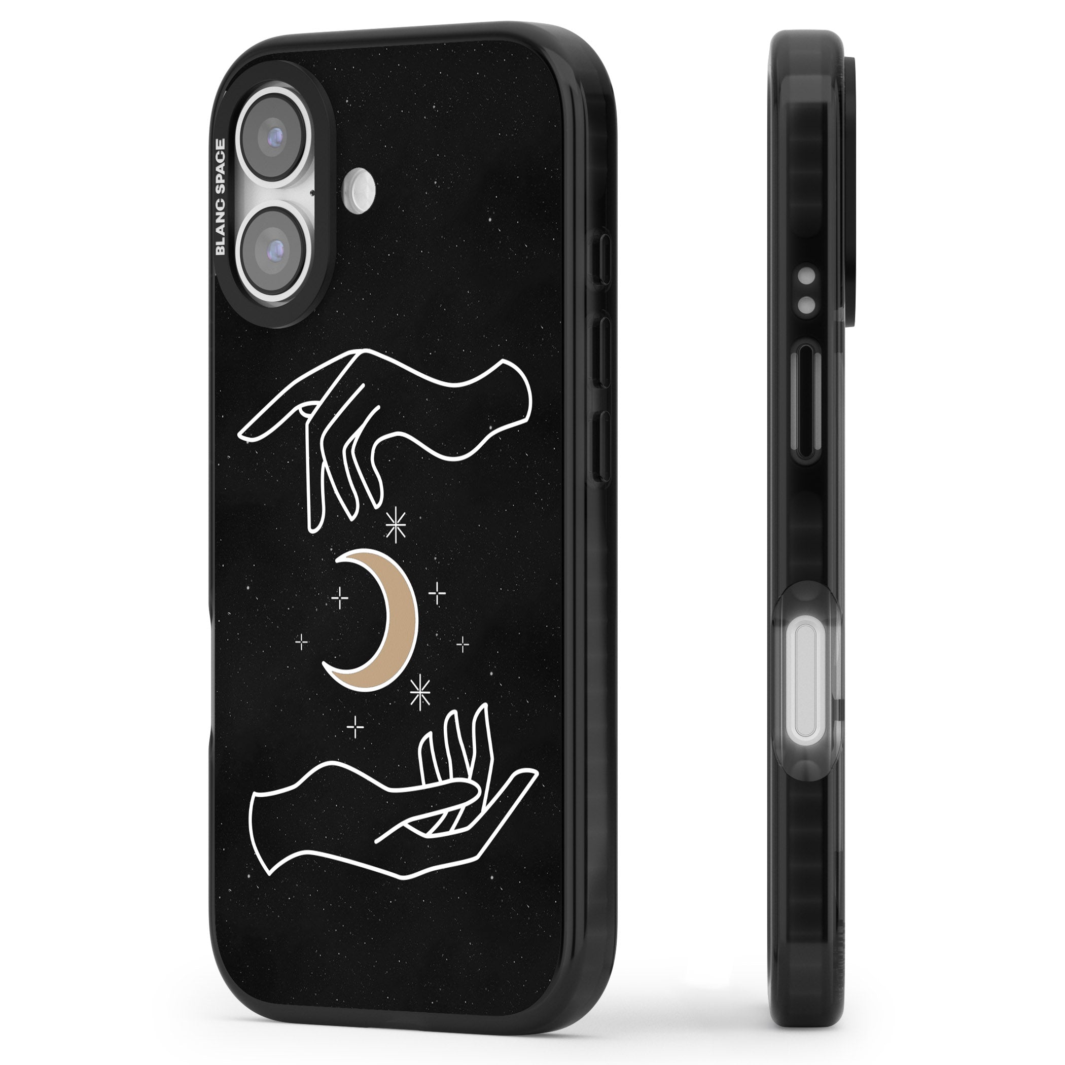 Cosmic Hands iPhone 17 Impact Pro Black Phone Case Side Profile