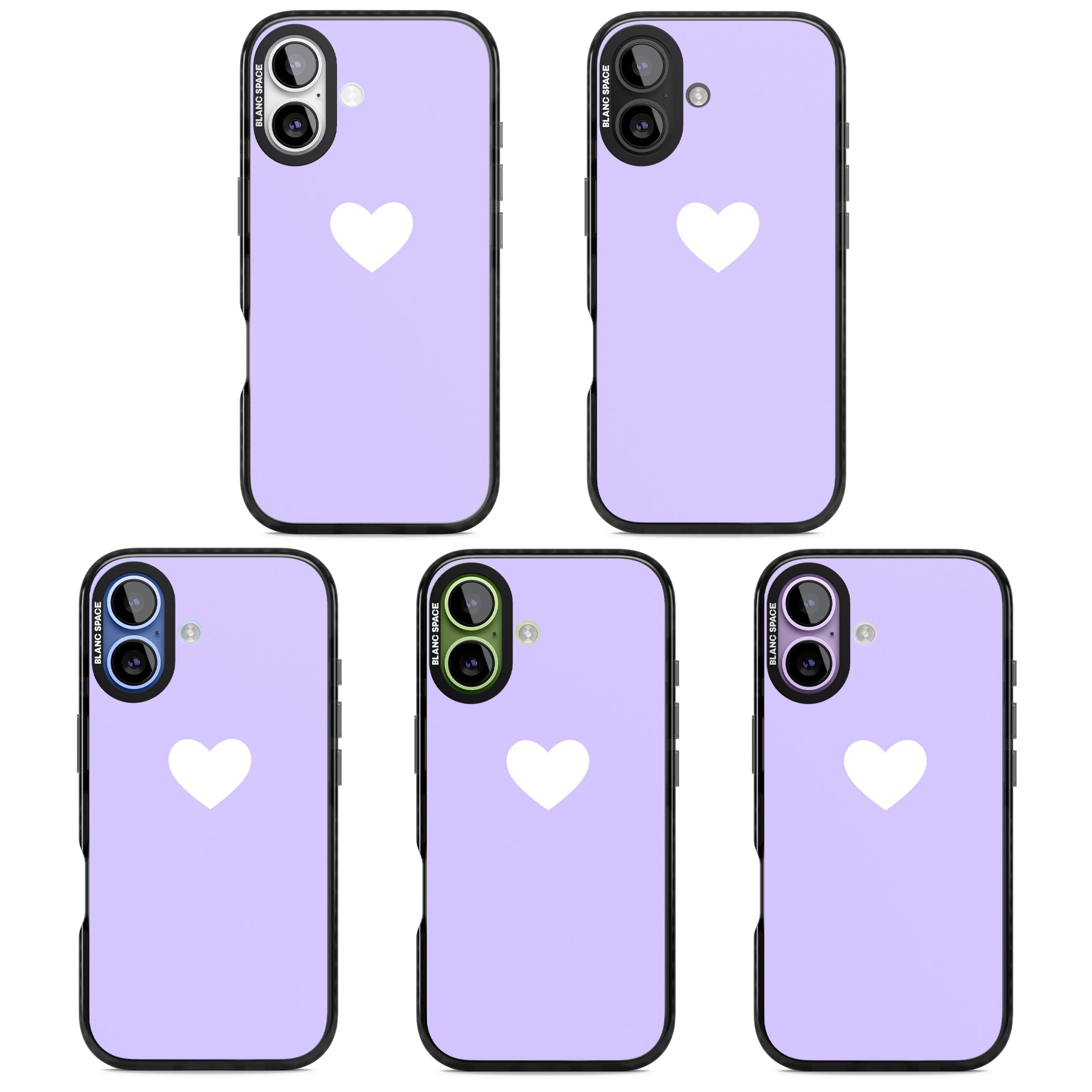 Pale Purple Heart iPhone 17 Impact Pro Black Phone Case APT Impact Protection