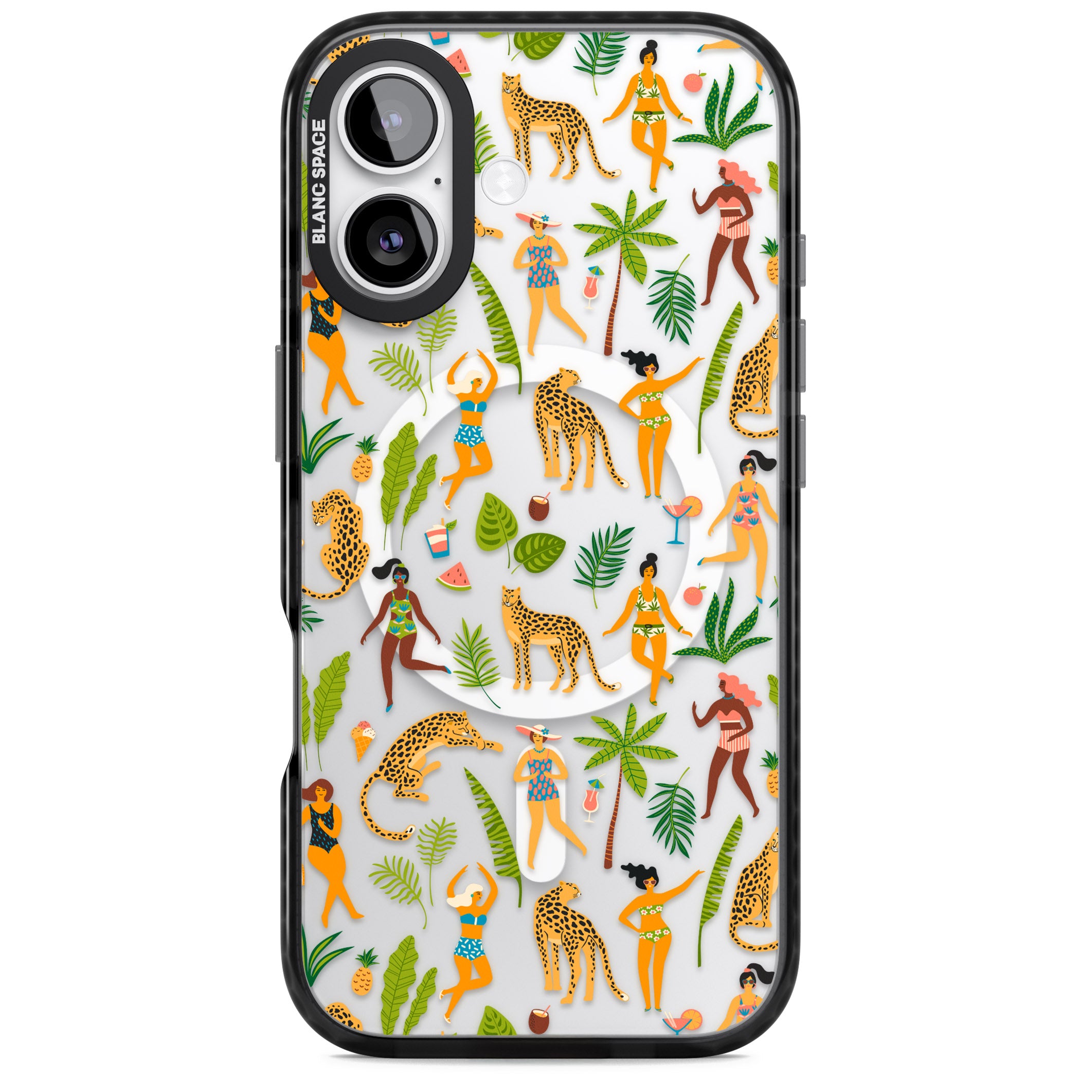 Tropical Party Vibes iPhone 17 Impact Pro Black Phone Case