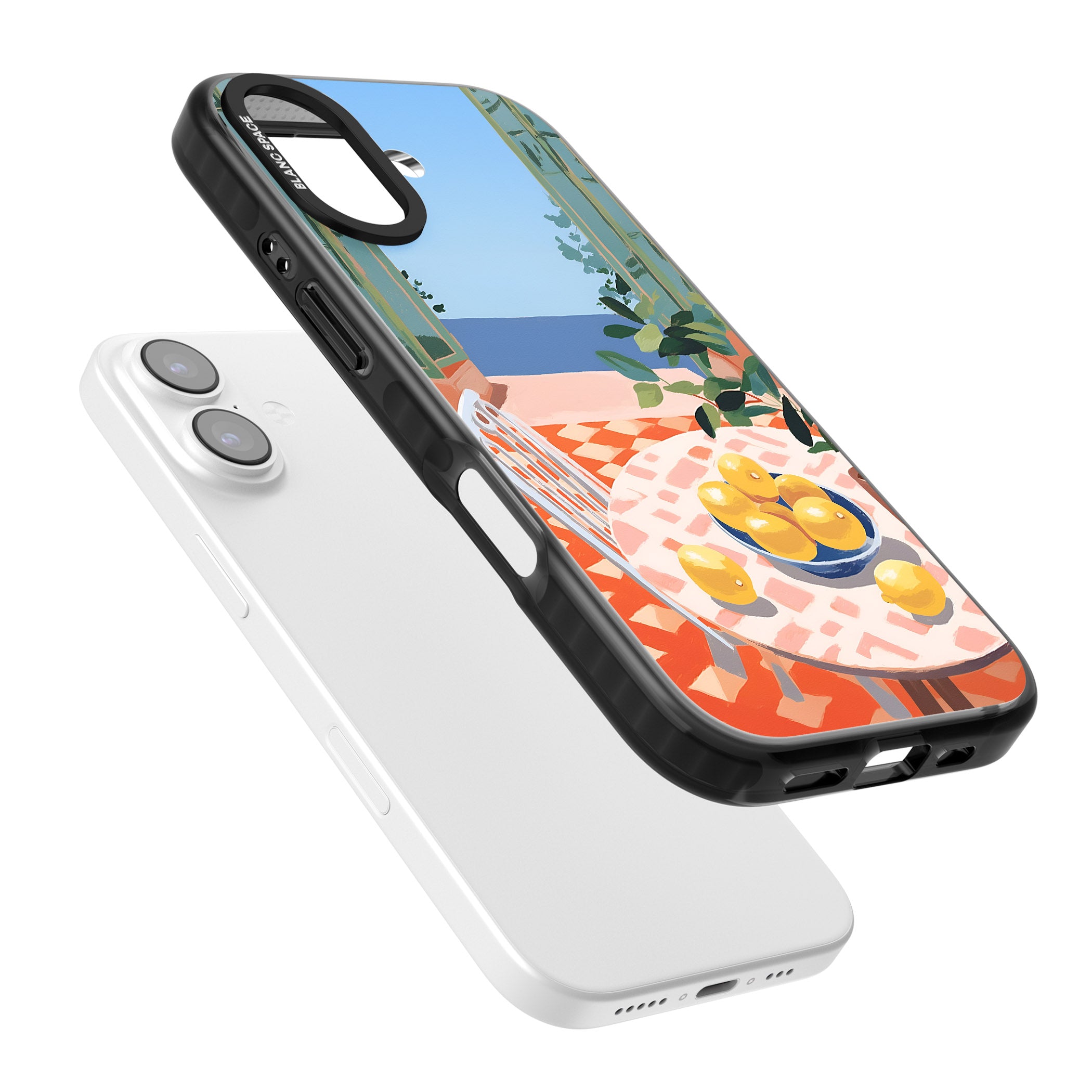 Seaside Lemons iPhone 17 Impact Pro Black Phone Case Colours