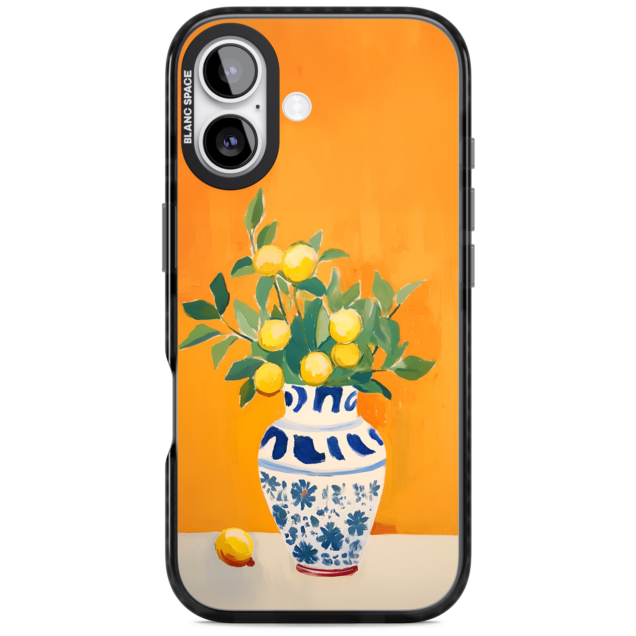 Lemon Vase iPhone 17 Impact Pro Black Phone Case