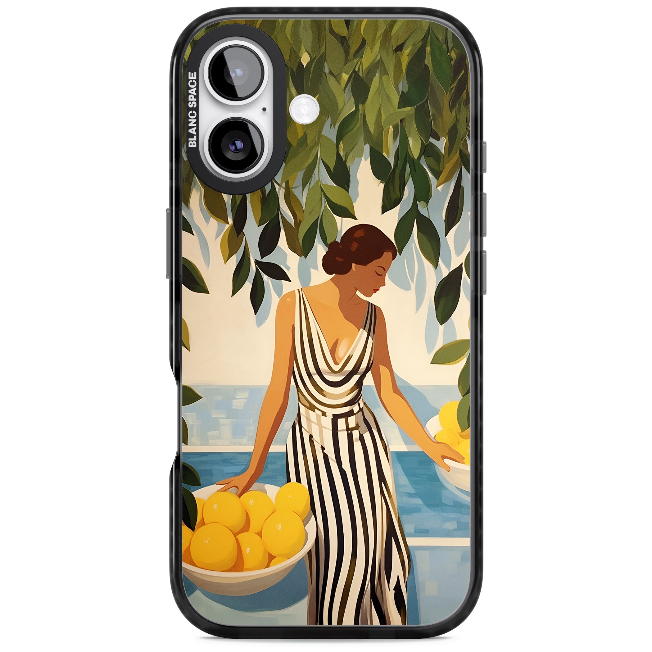 Lemon Picking iPhone 17 Impact Pro Black Phone Case