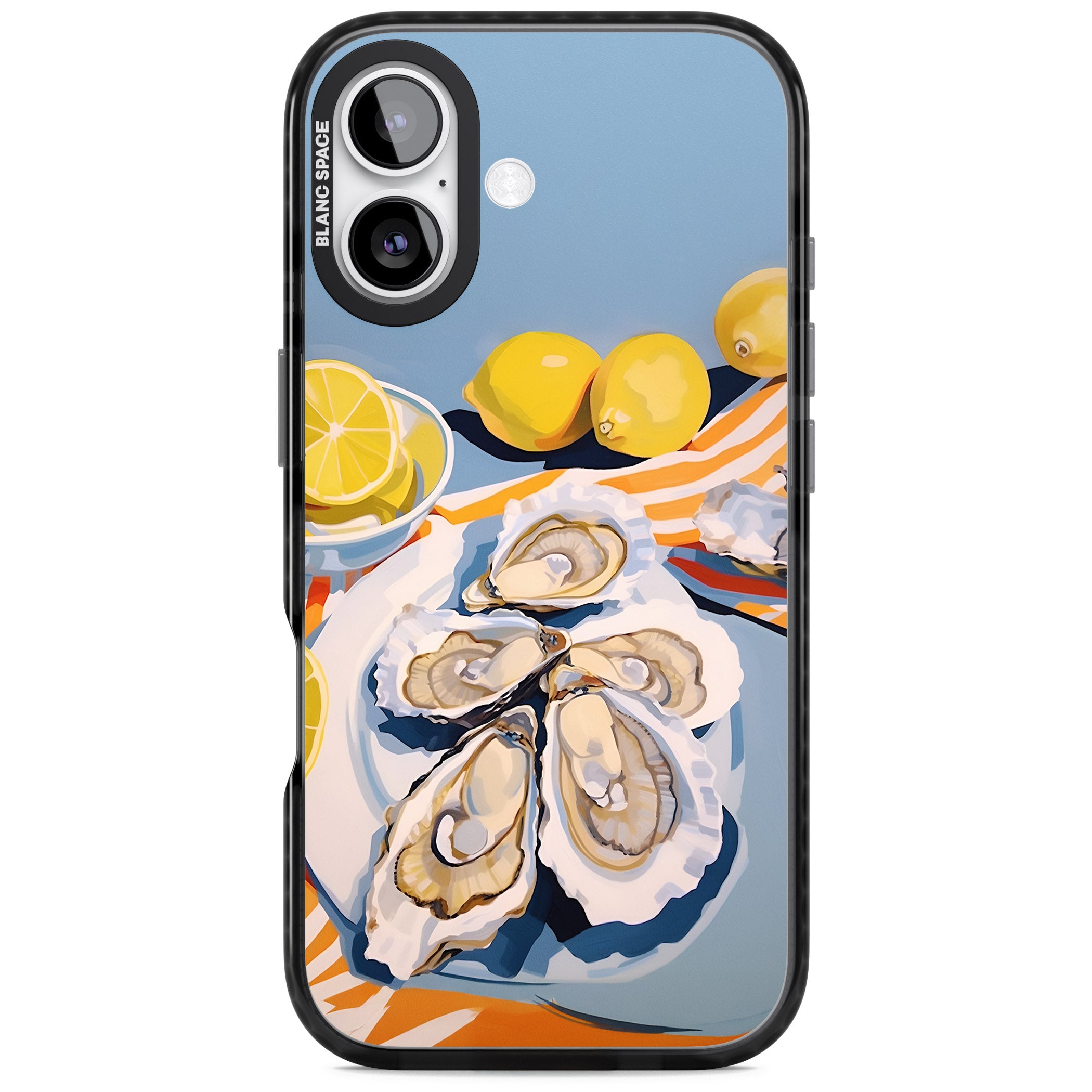 Fresh Oysters & Lemons iPhone 17 Impact Pro Black Phone Case